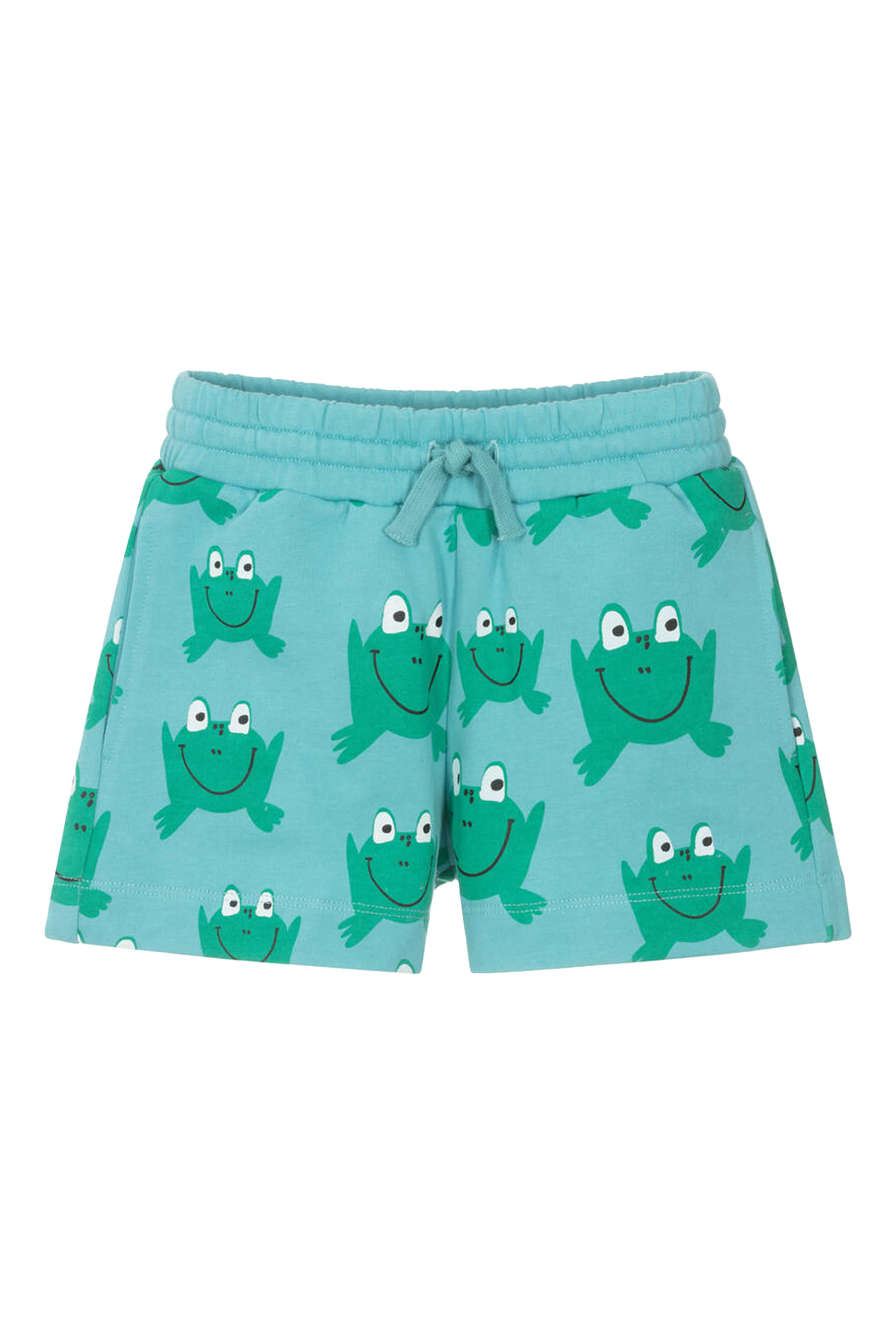 Kids Frog Print Drawstring Shorts