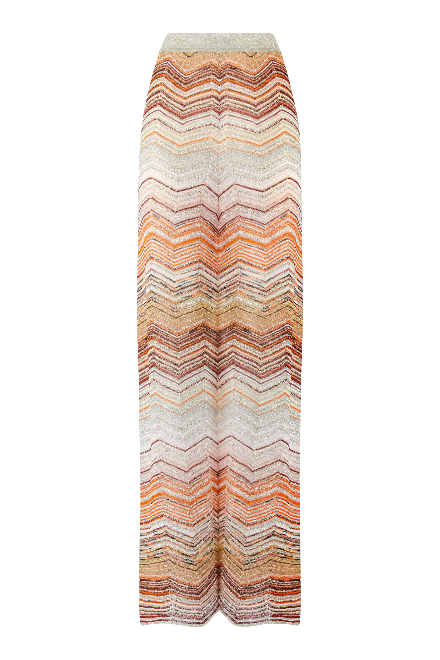 Palazzo Chevron Lam&eacute; Sequins Trousers