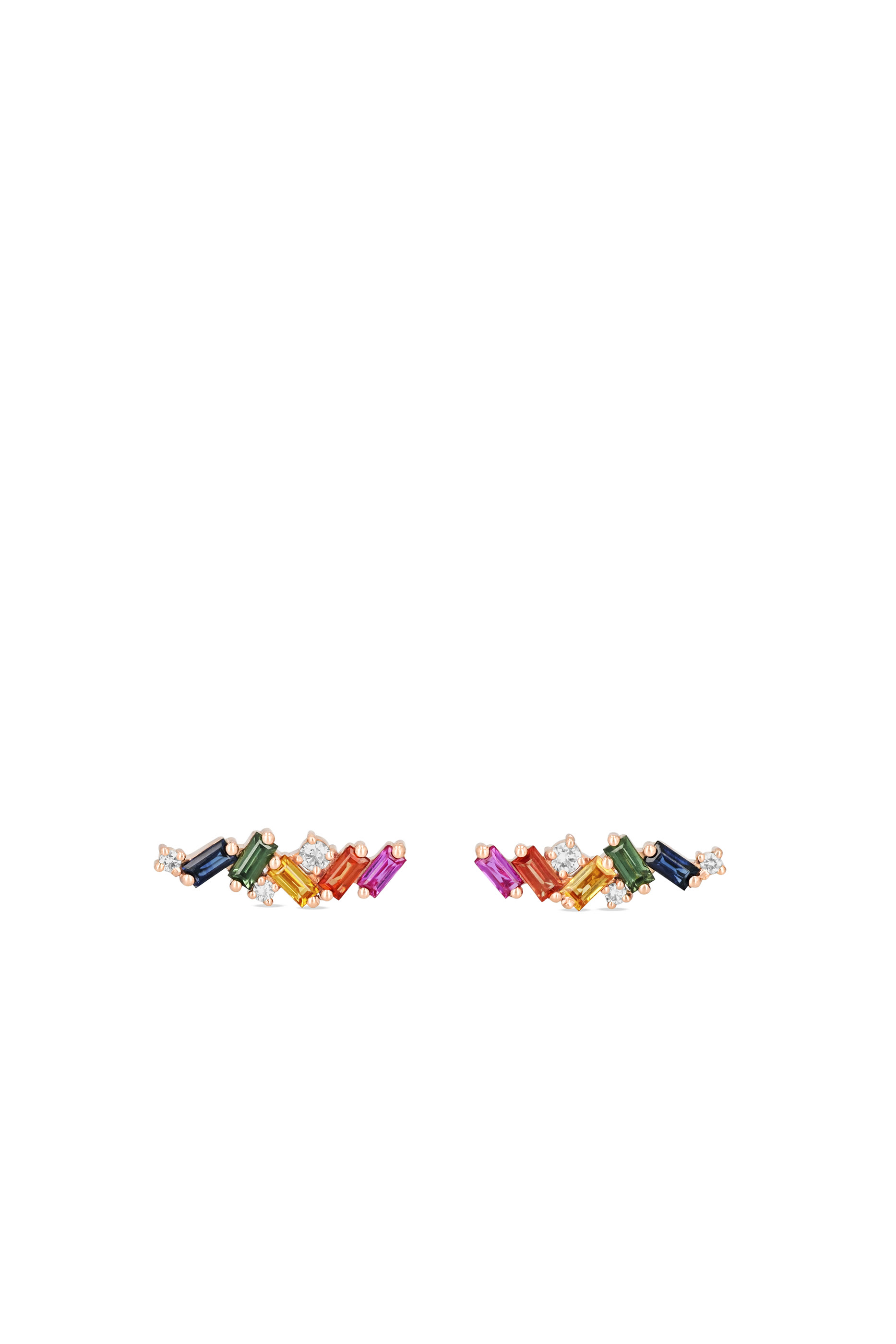 Rainbow Zigzag Earrings