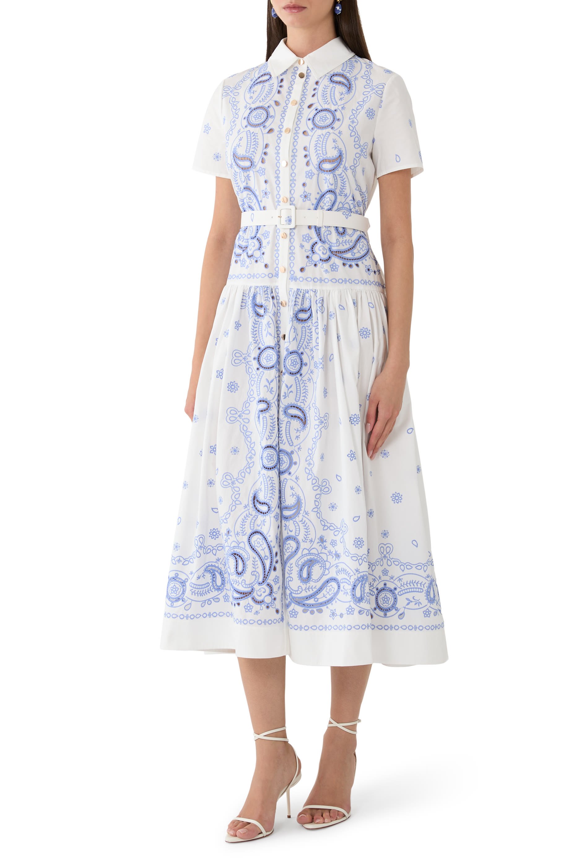 Embroidered Midi Dress