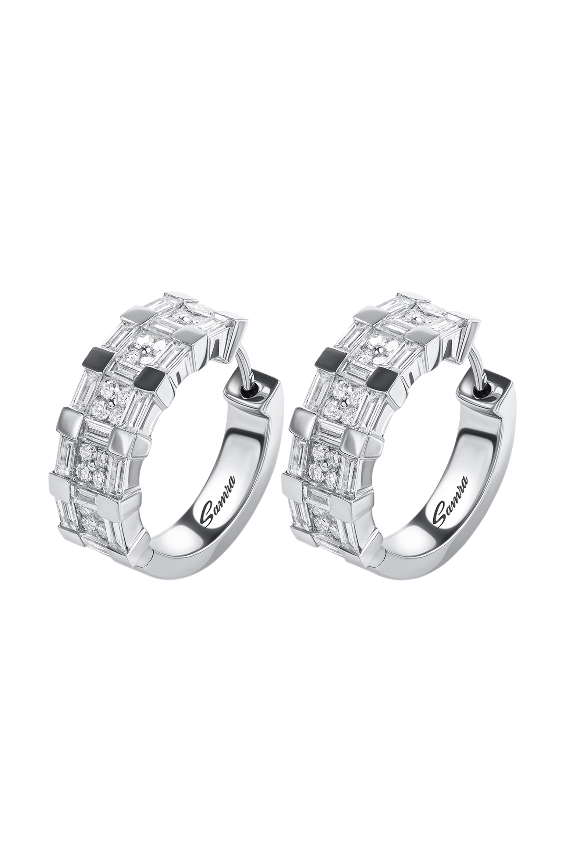 Barq Splendore Earrings, 18K White Gold & Diamonds