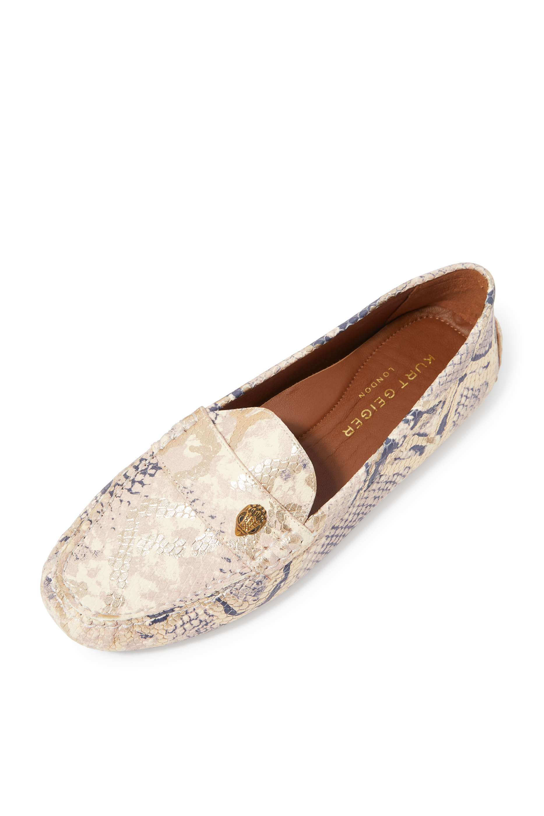 Eagle Snake Print Loafers