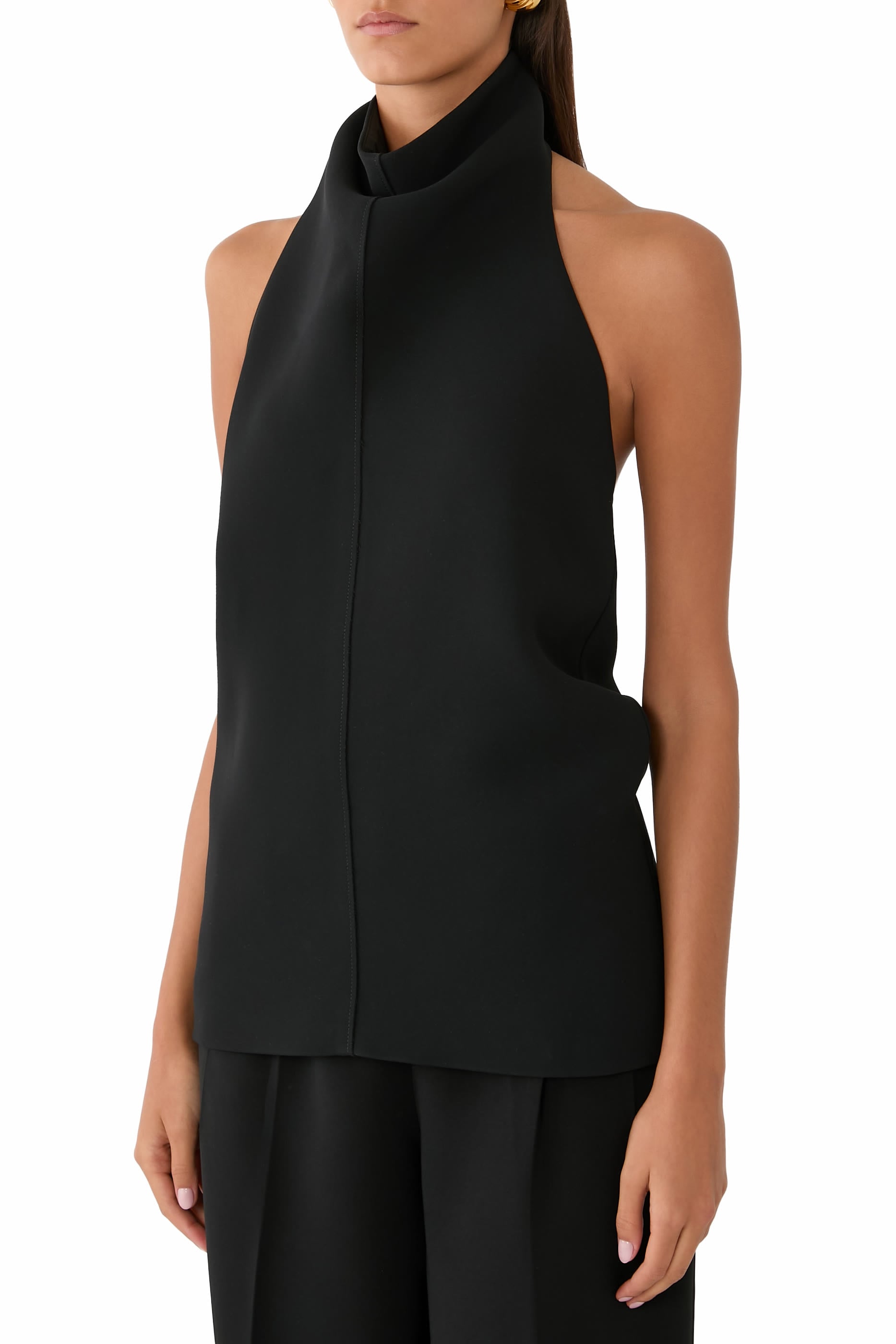 Rone Plonge Leather Top