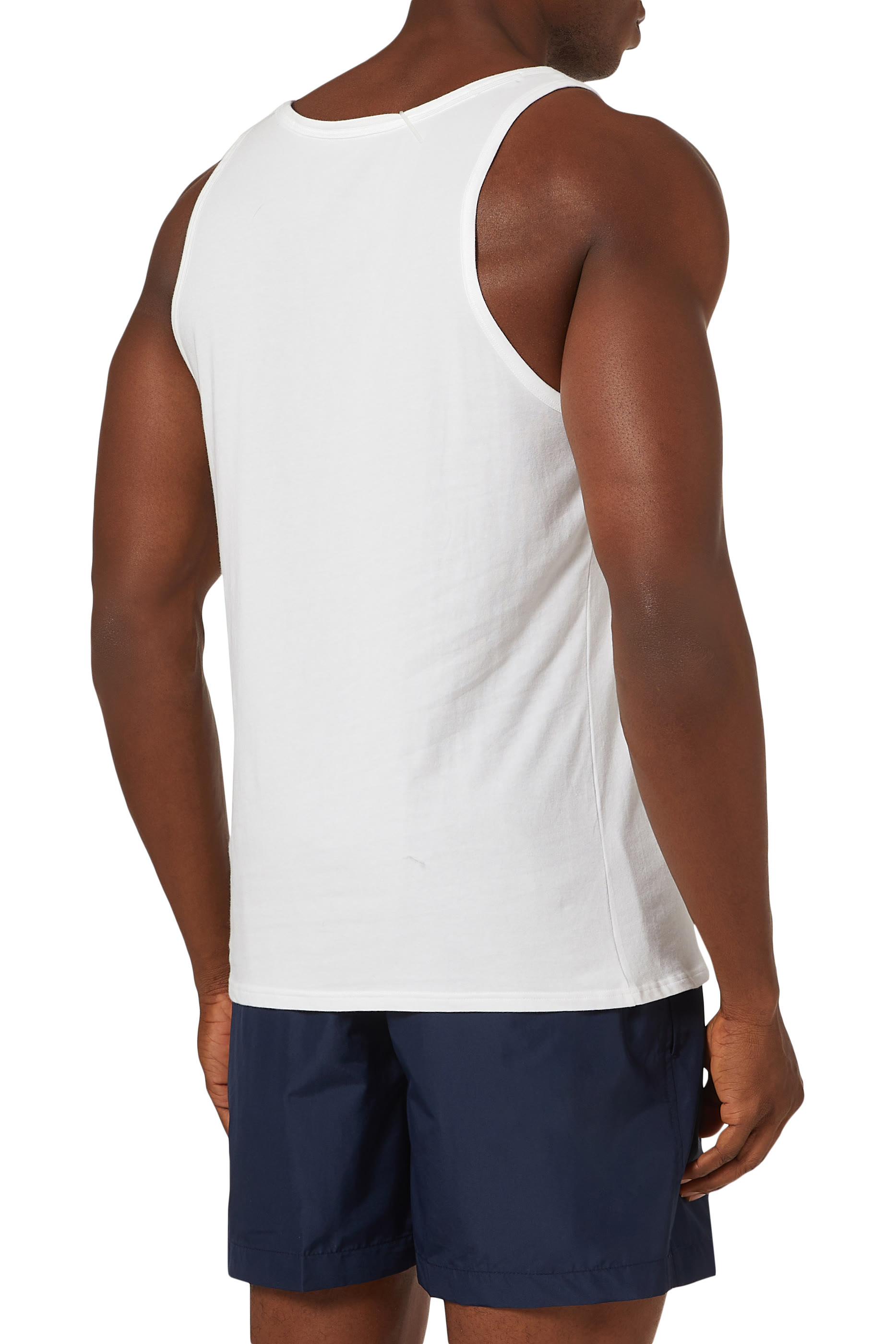 Cotton Logo Tank Tops, Pack of Two