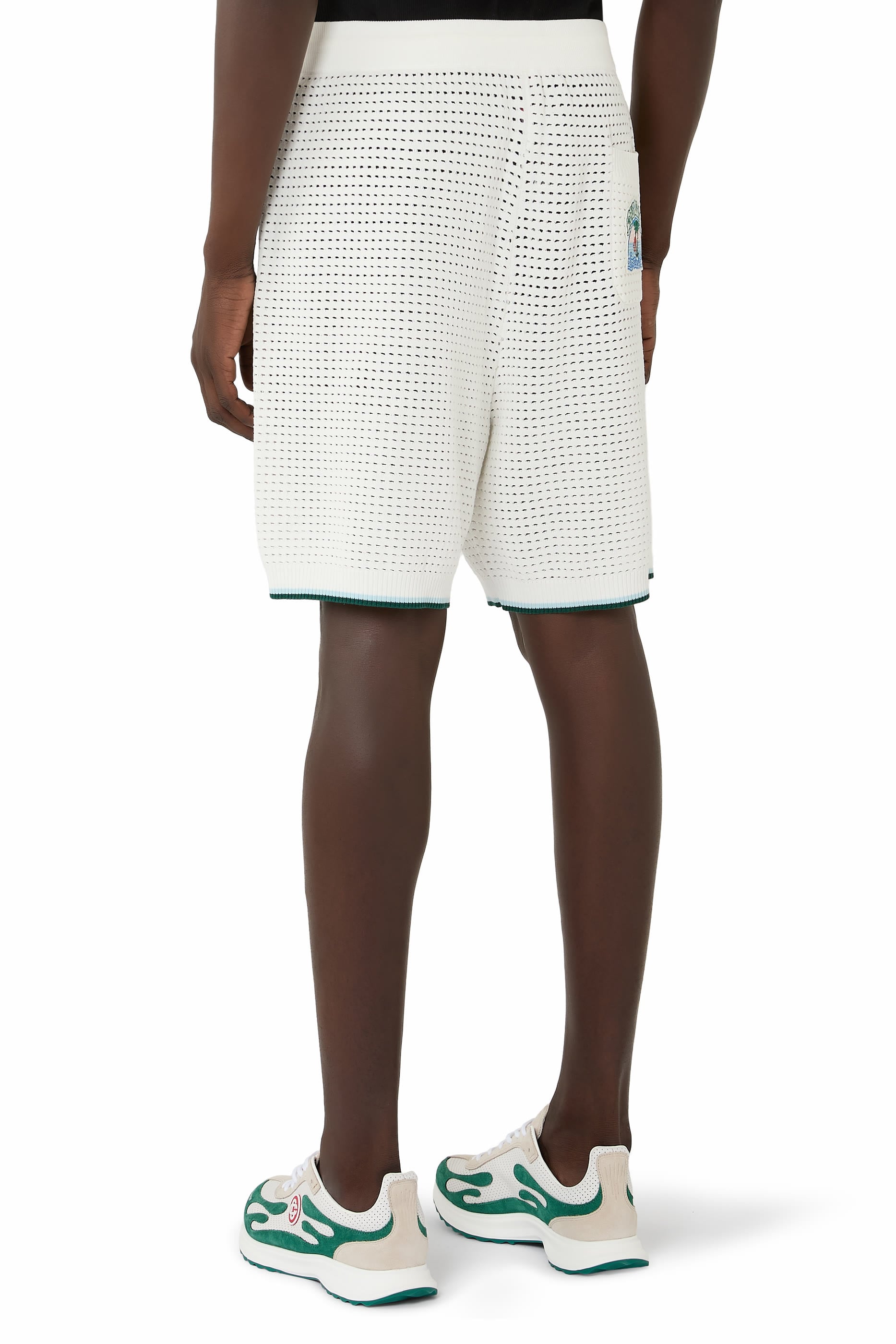 Palm Tree Emblem Crochet Shorts