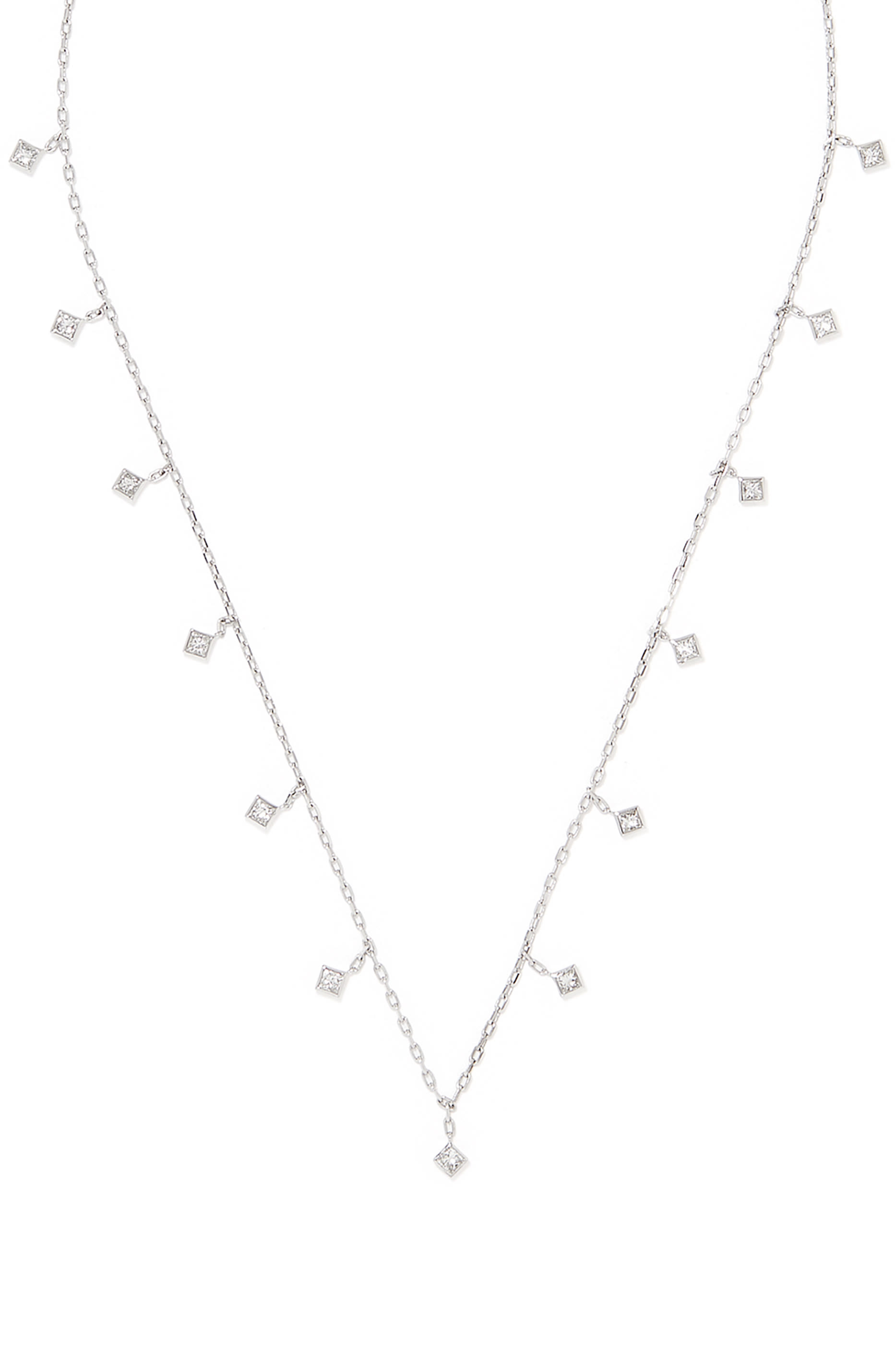 Sparkle Princess Necklace, 18k White Gold & Diamonds