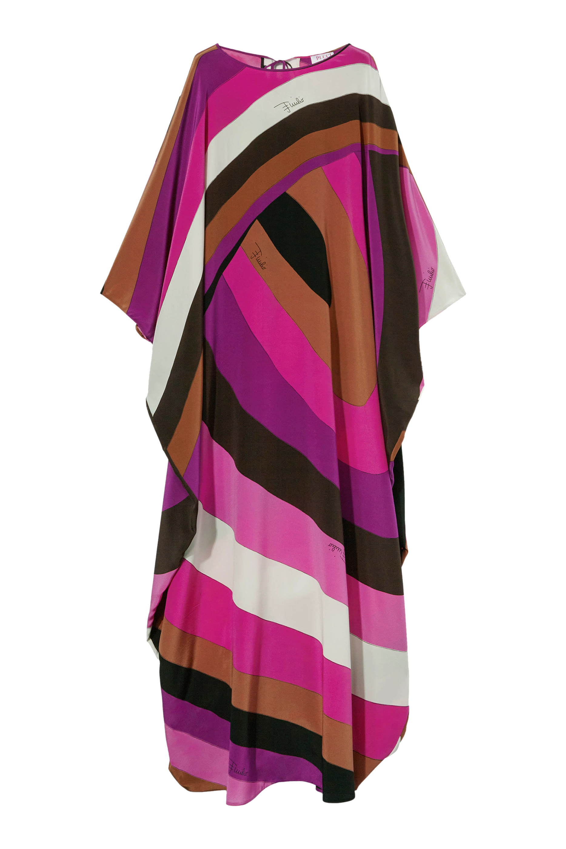 Iride-Print Silk Kaftan