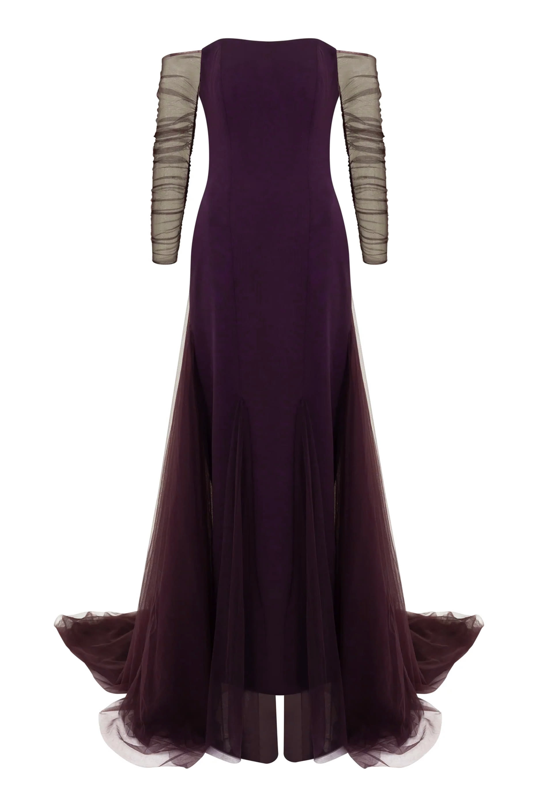 Off-Shoulder Crepe Gown