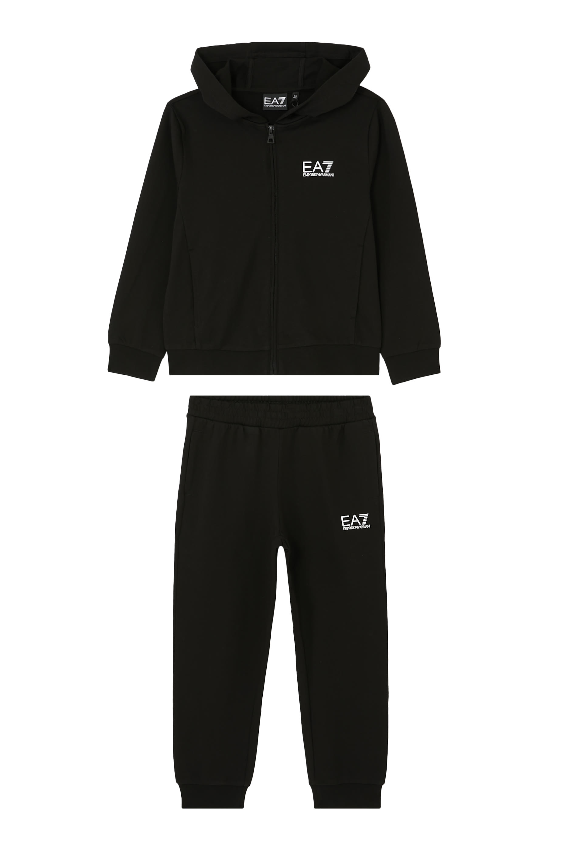Kids EA7 Logo Cotton Tracksuit