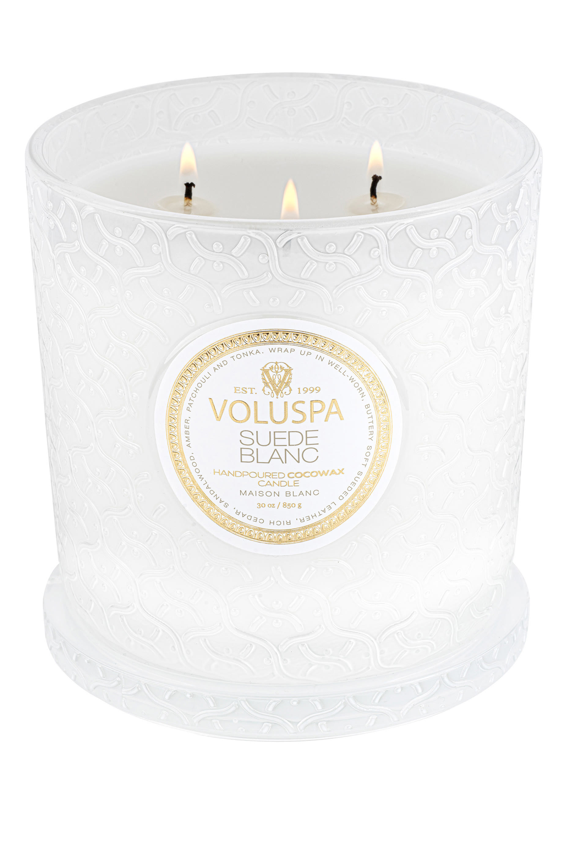 Suede Blanc Luxe Candle