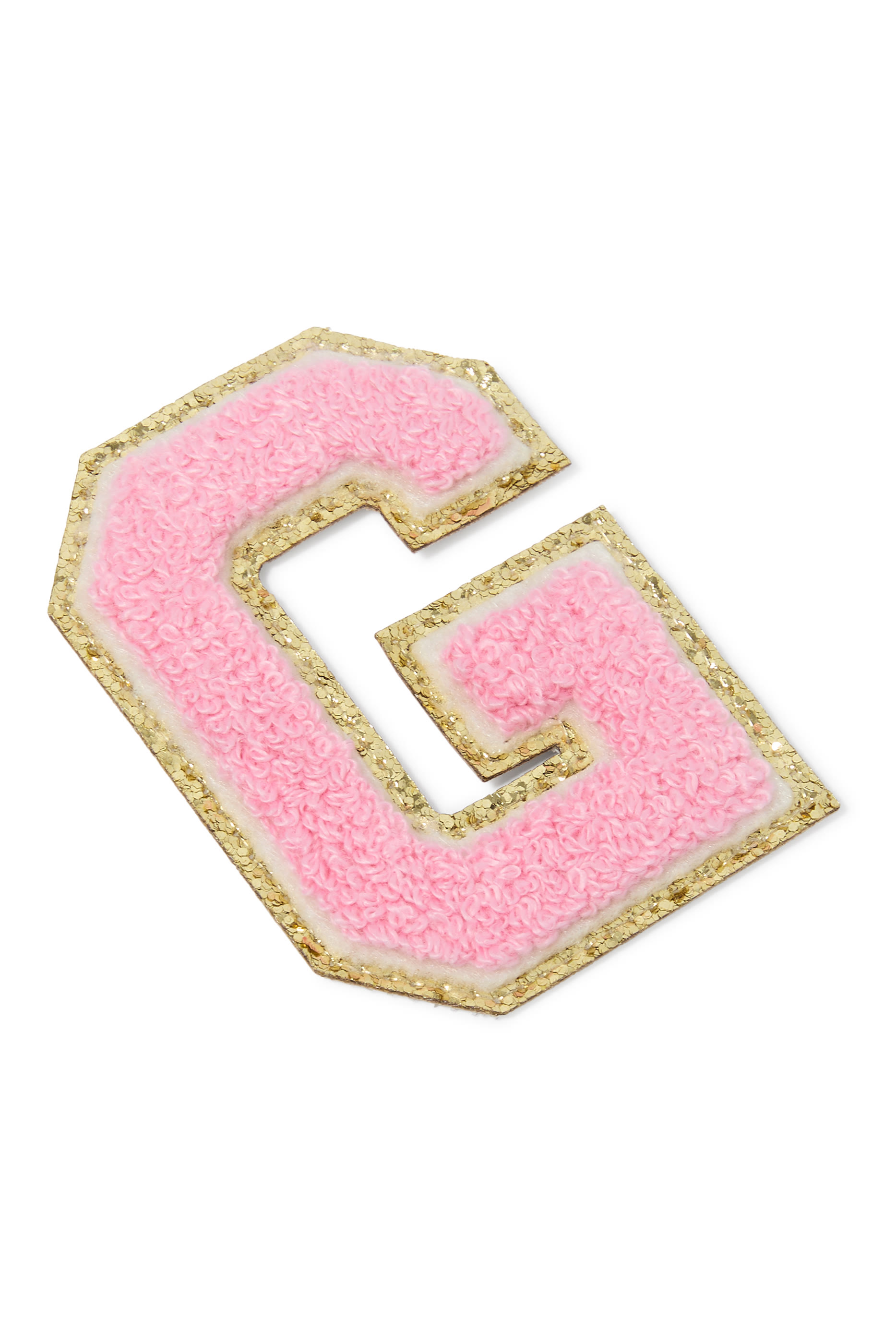Kids 3" Chenille Sparkle G Letter Patch