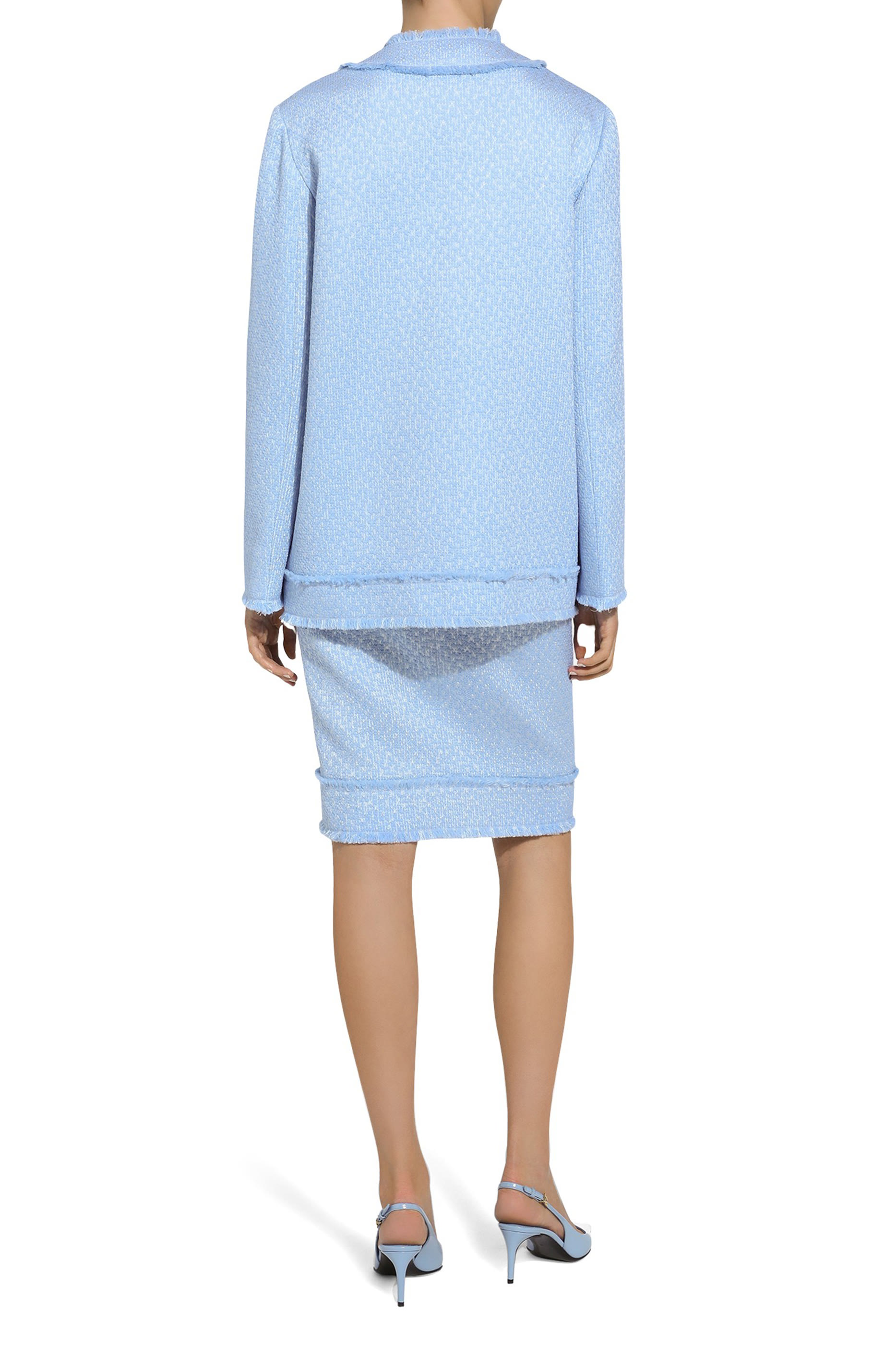 Single-Breasted Raschel Tweed Jacket