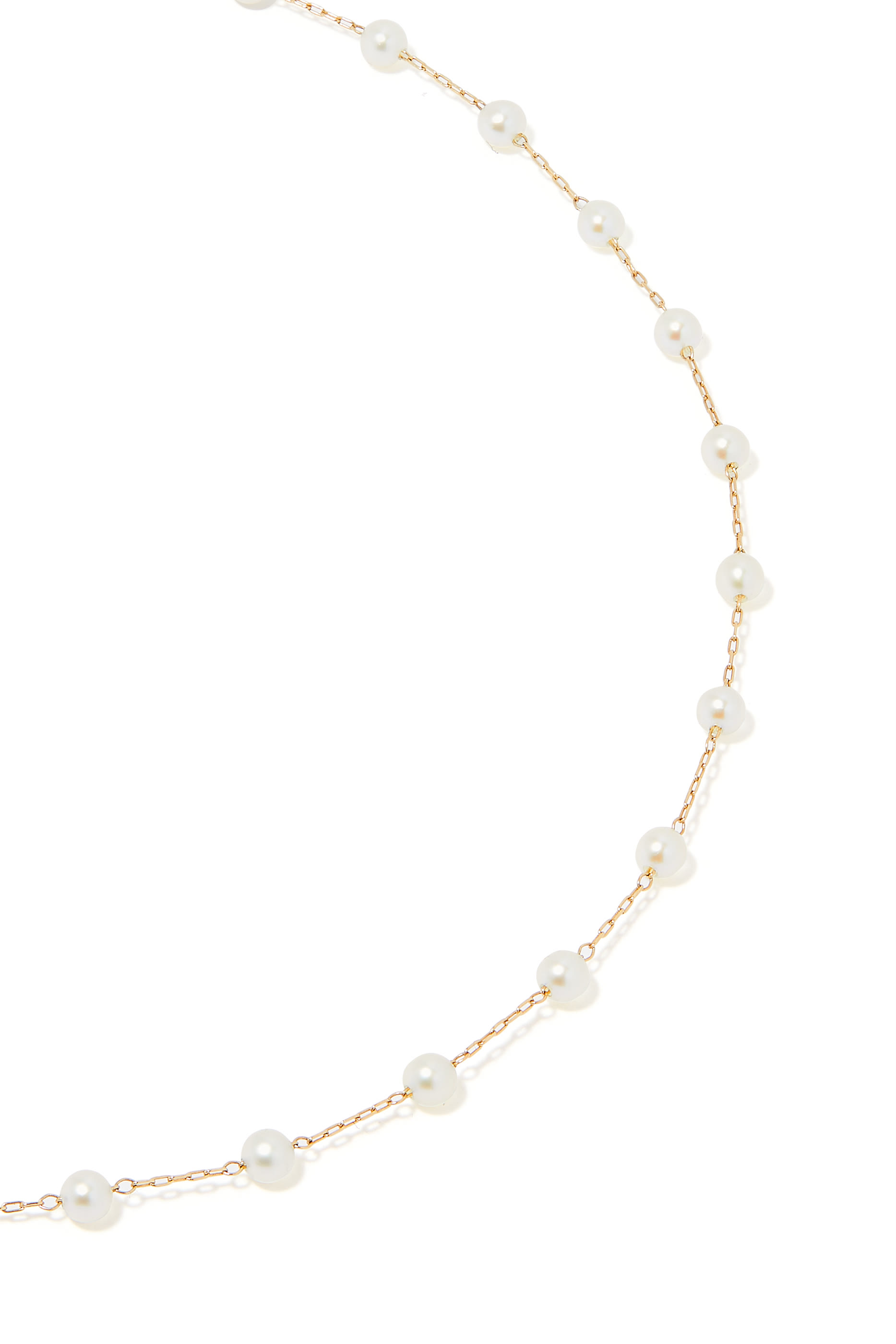 Floating Pearl Chain Necklace