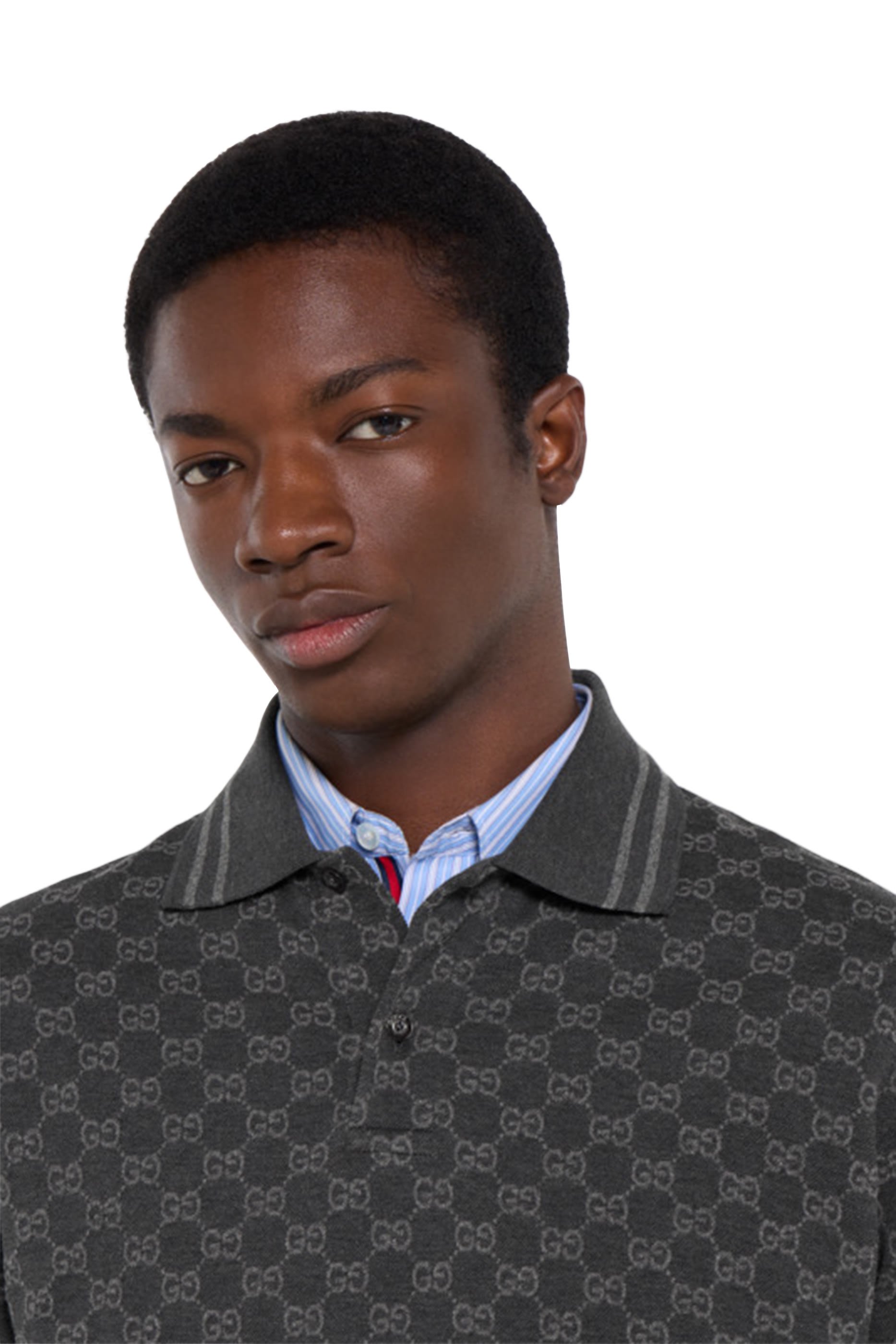 GG Cotton Piqu&eacute; Jacquard Polo Shirt