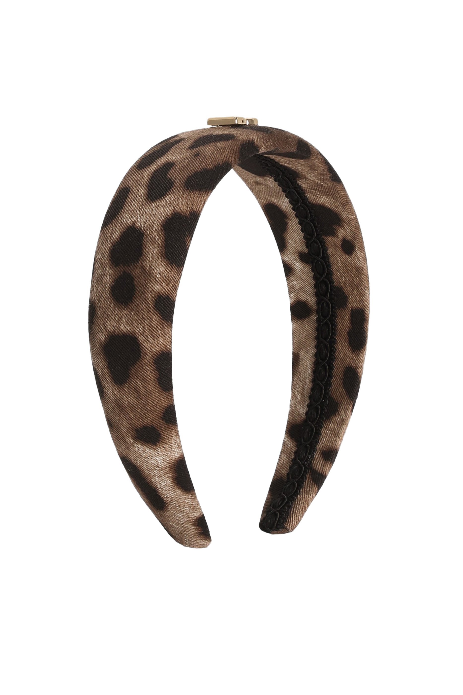 Kids Leopard-Print Stretch Drill Headband