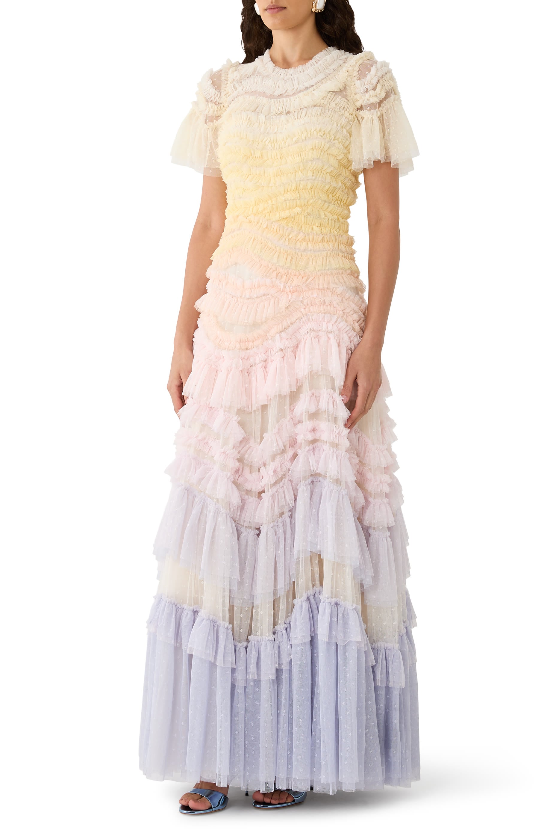 Wild Rose Ombre Short Sleeve Gown