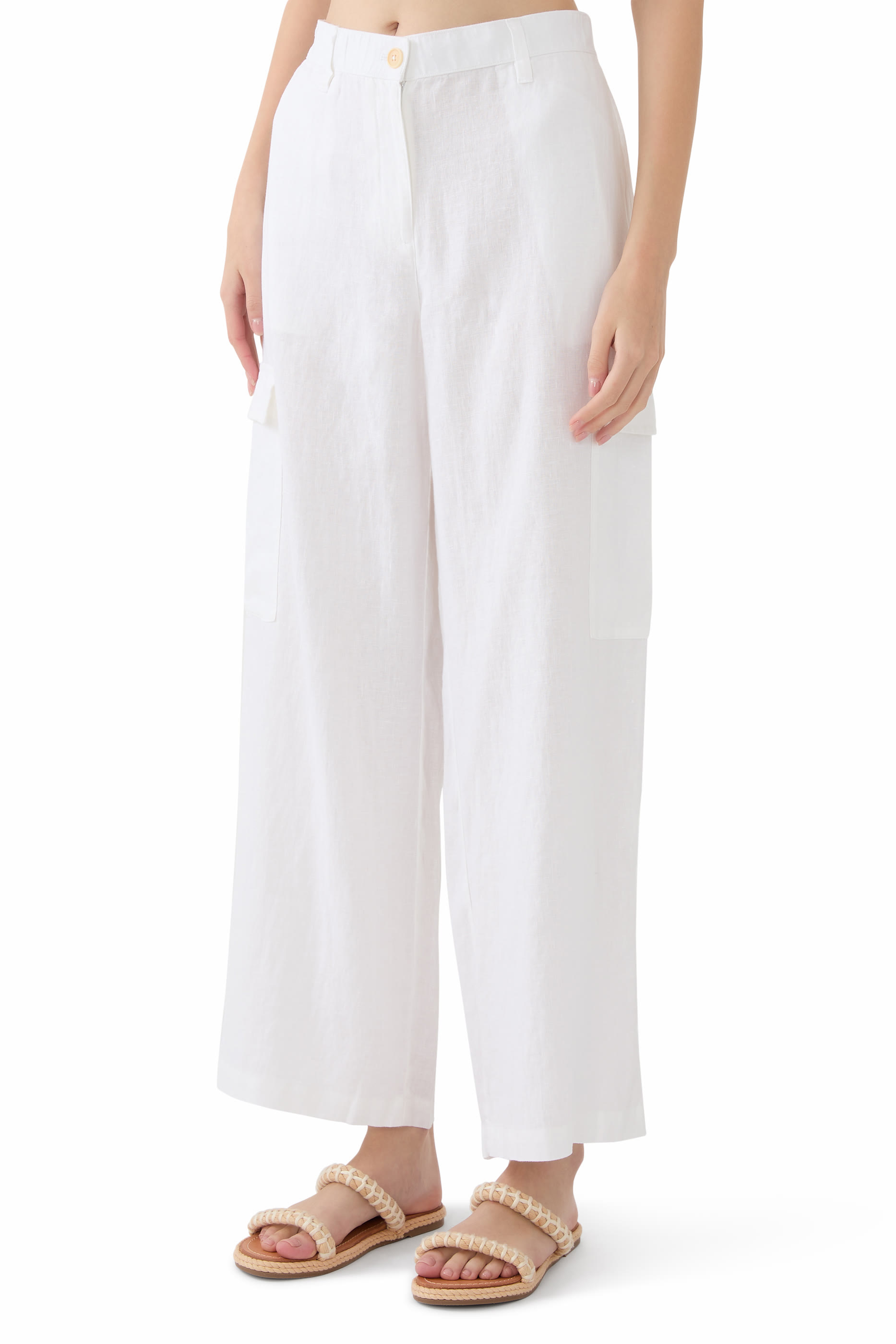 Organic Linen Cargo Pants