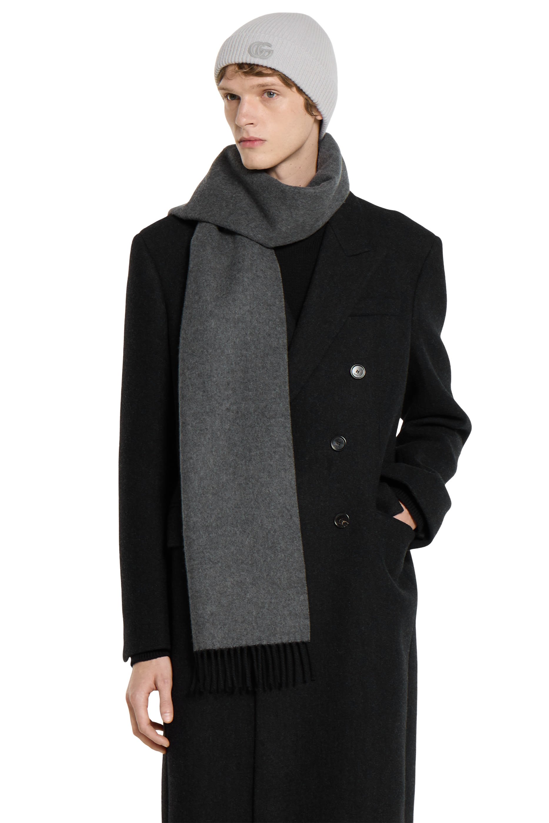 Cashmere Scarf With Patch