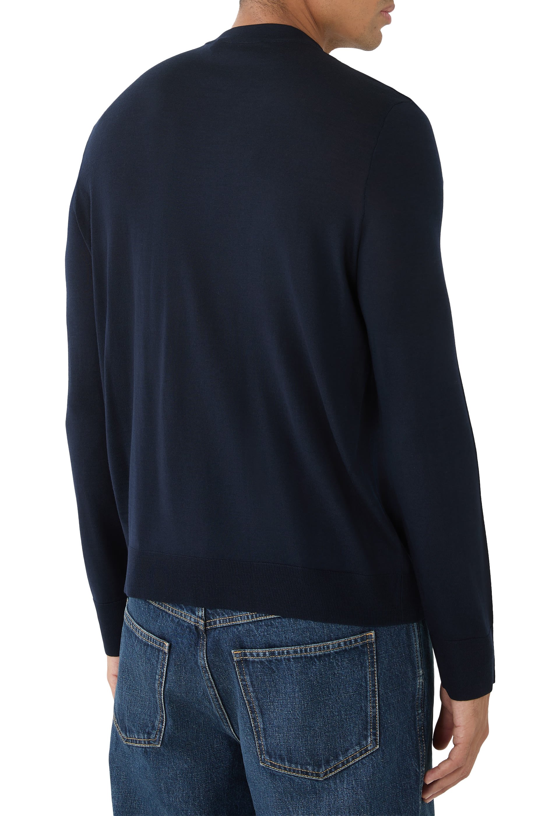  Knit Wool Sweater with Embroidery 