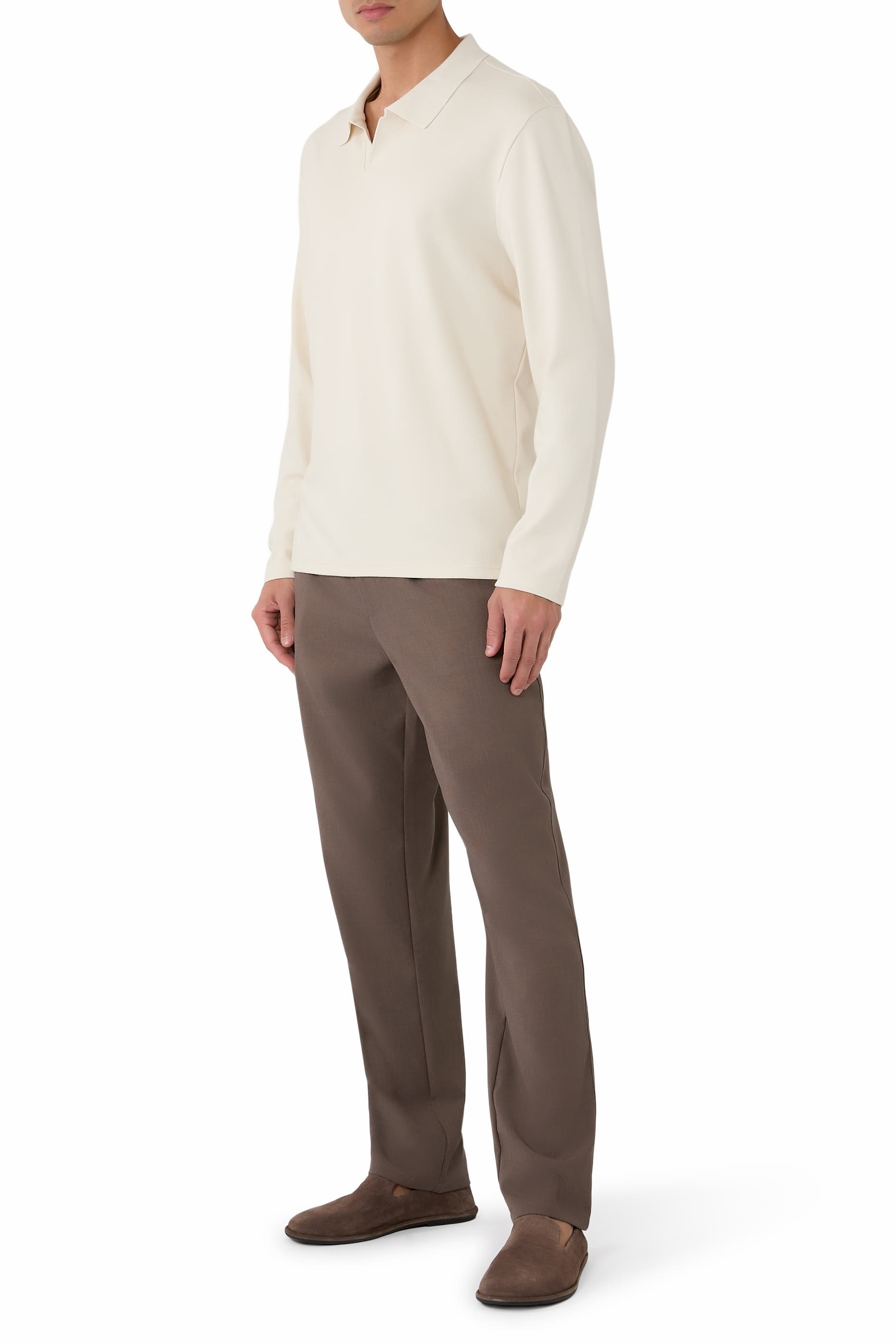 Milano Pima Cotton-Blend Johnny-Collar Shirt