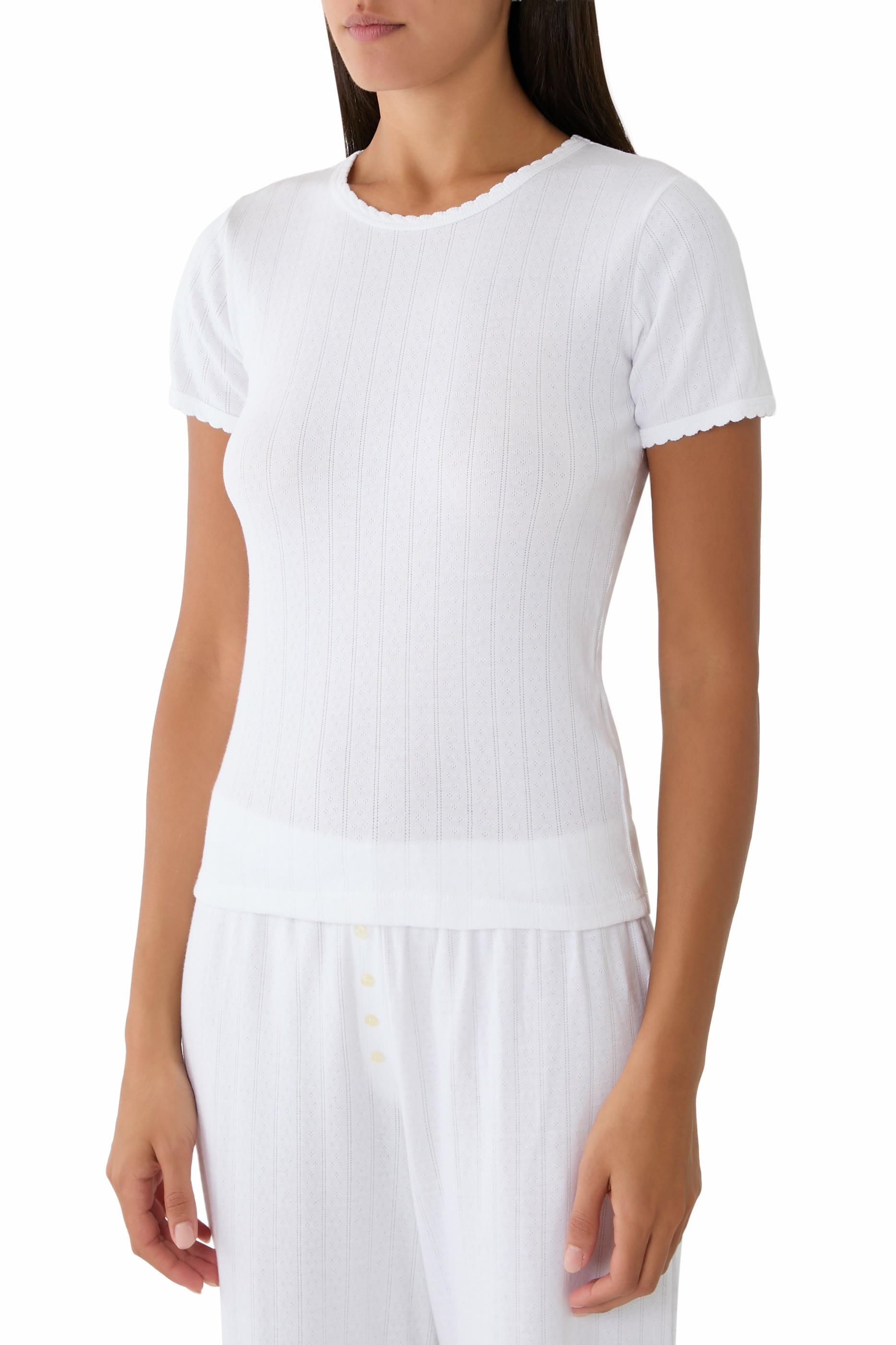 Pointelle Slim Fit Tee