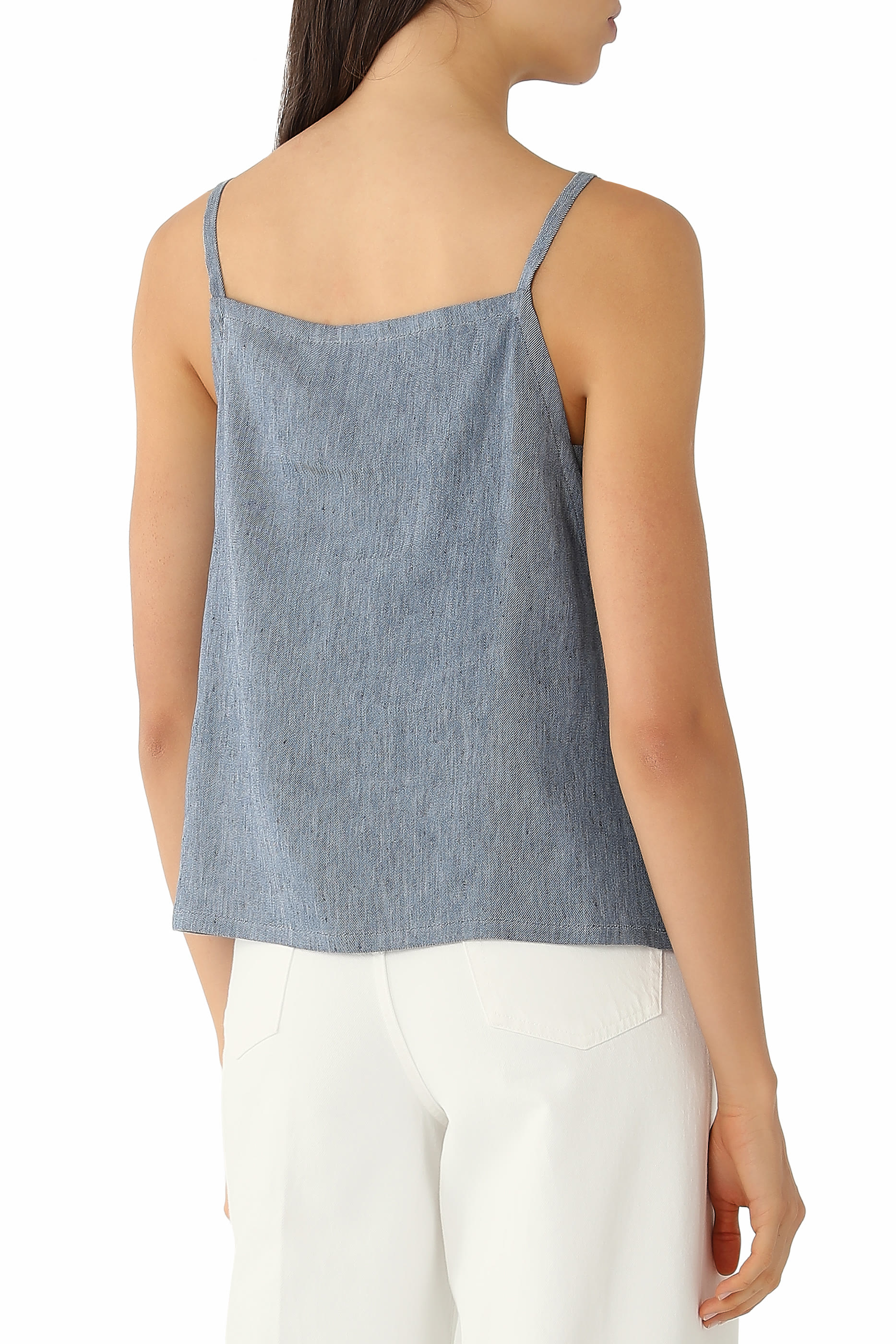 Apron Top in Fluid Linen