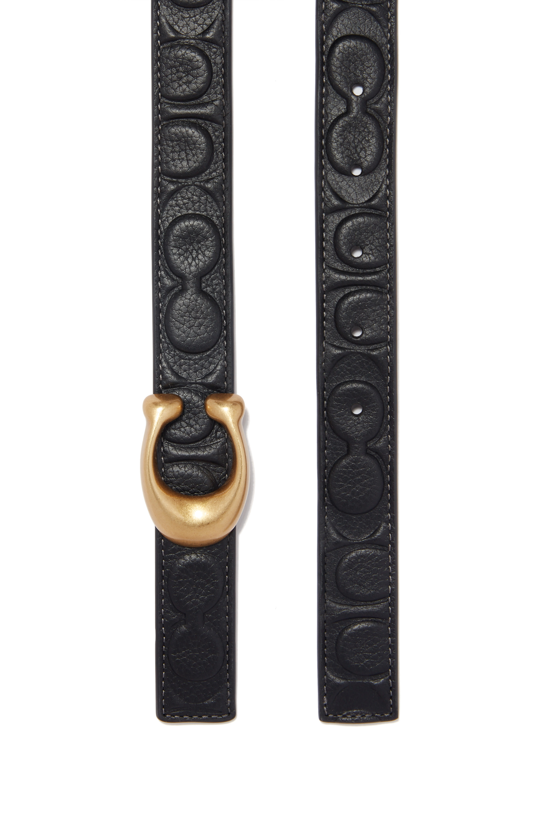 Sculpted Signature Buckle Cut-To-Size Reversible Belt