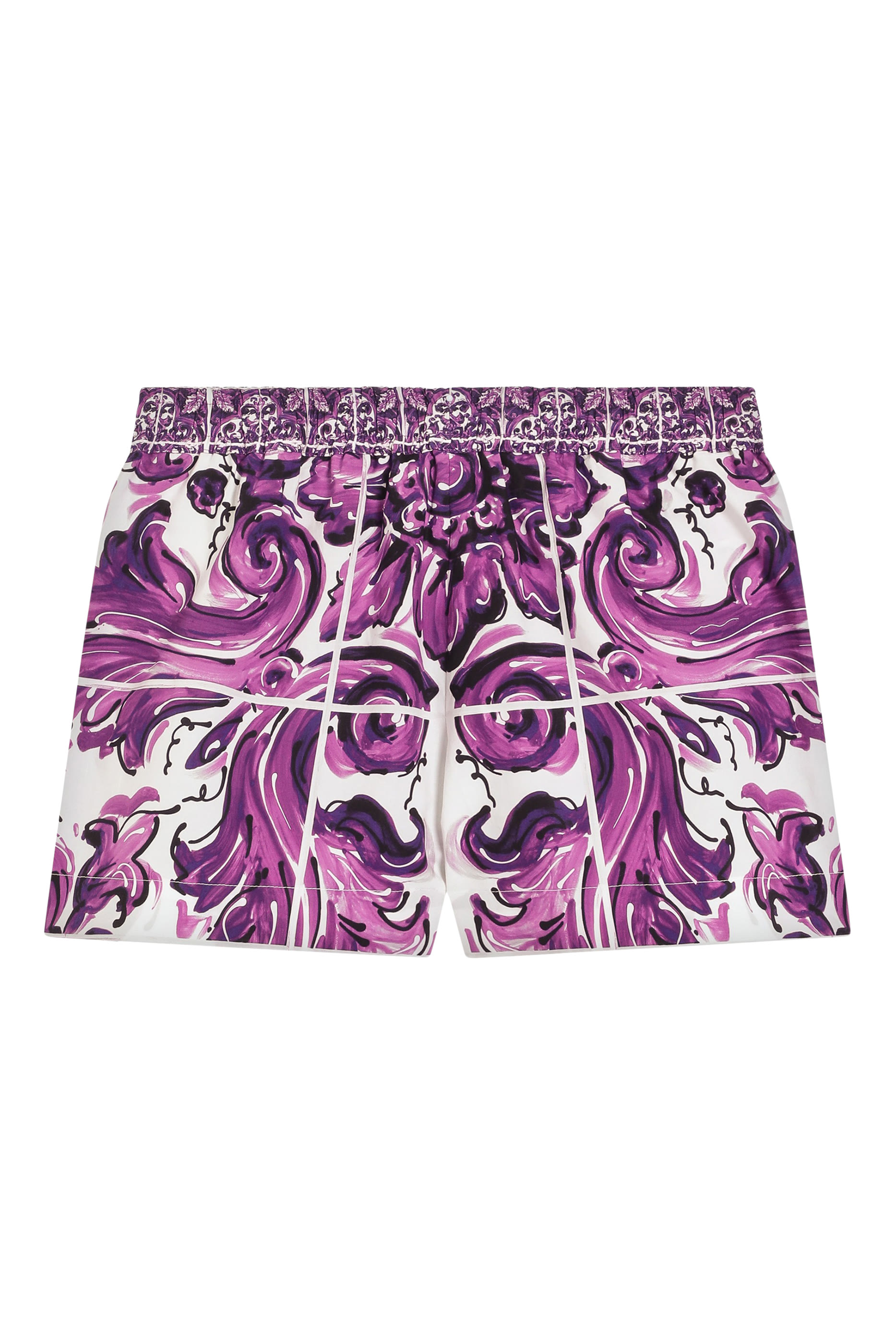 Kids Majolica-Print Poplin Shorts