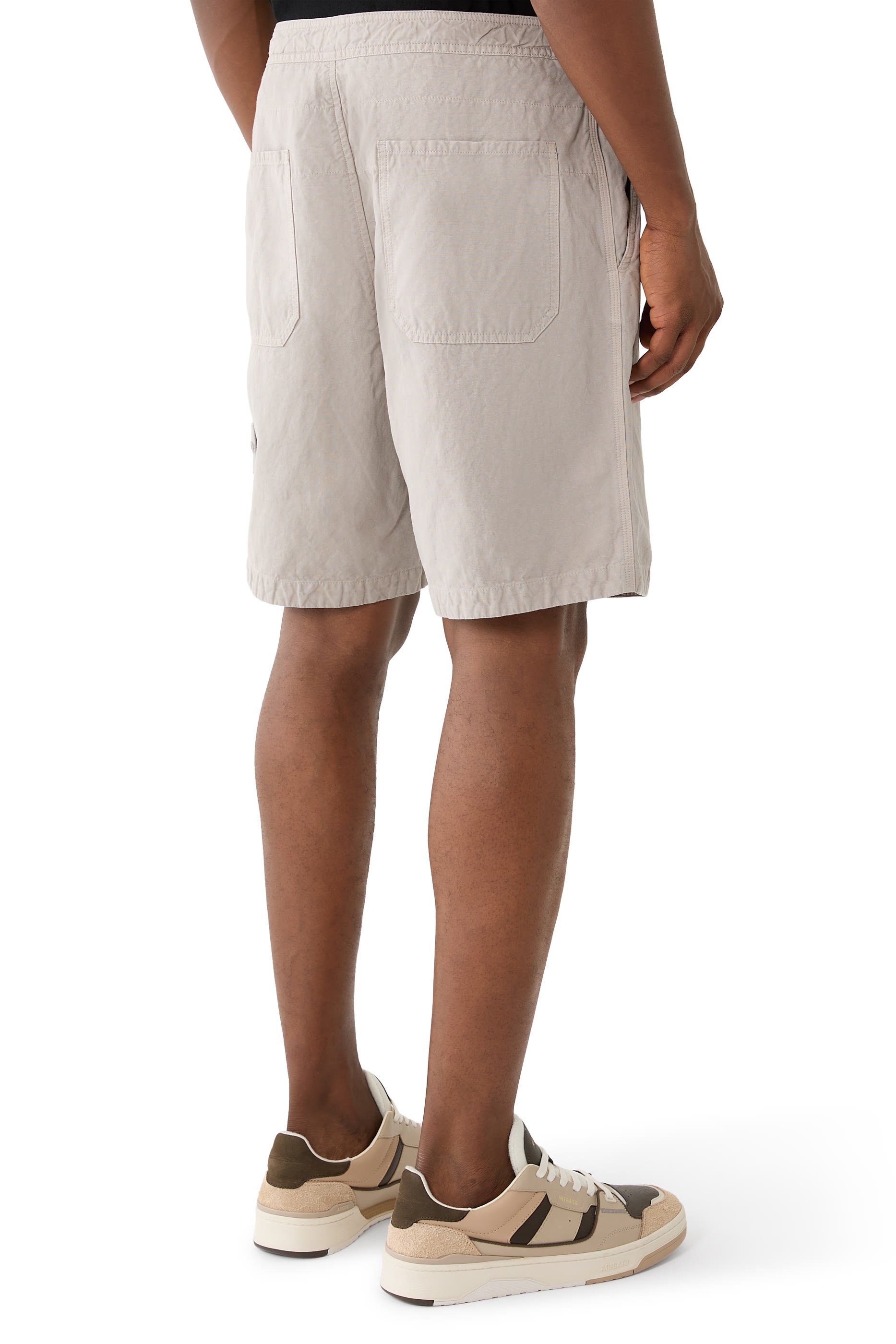 Cotton Linen Canvas S.I. Ghost Bermuda Shorts