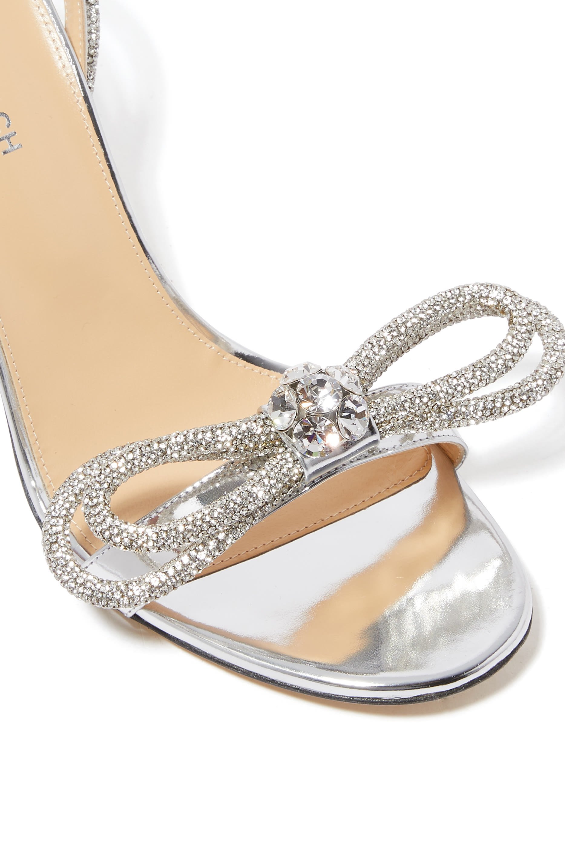 Double Bow 95 Leather Sandals