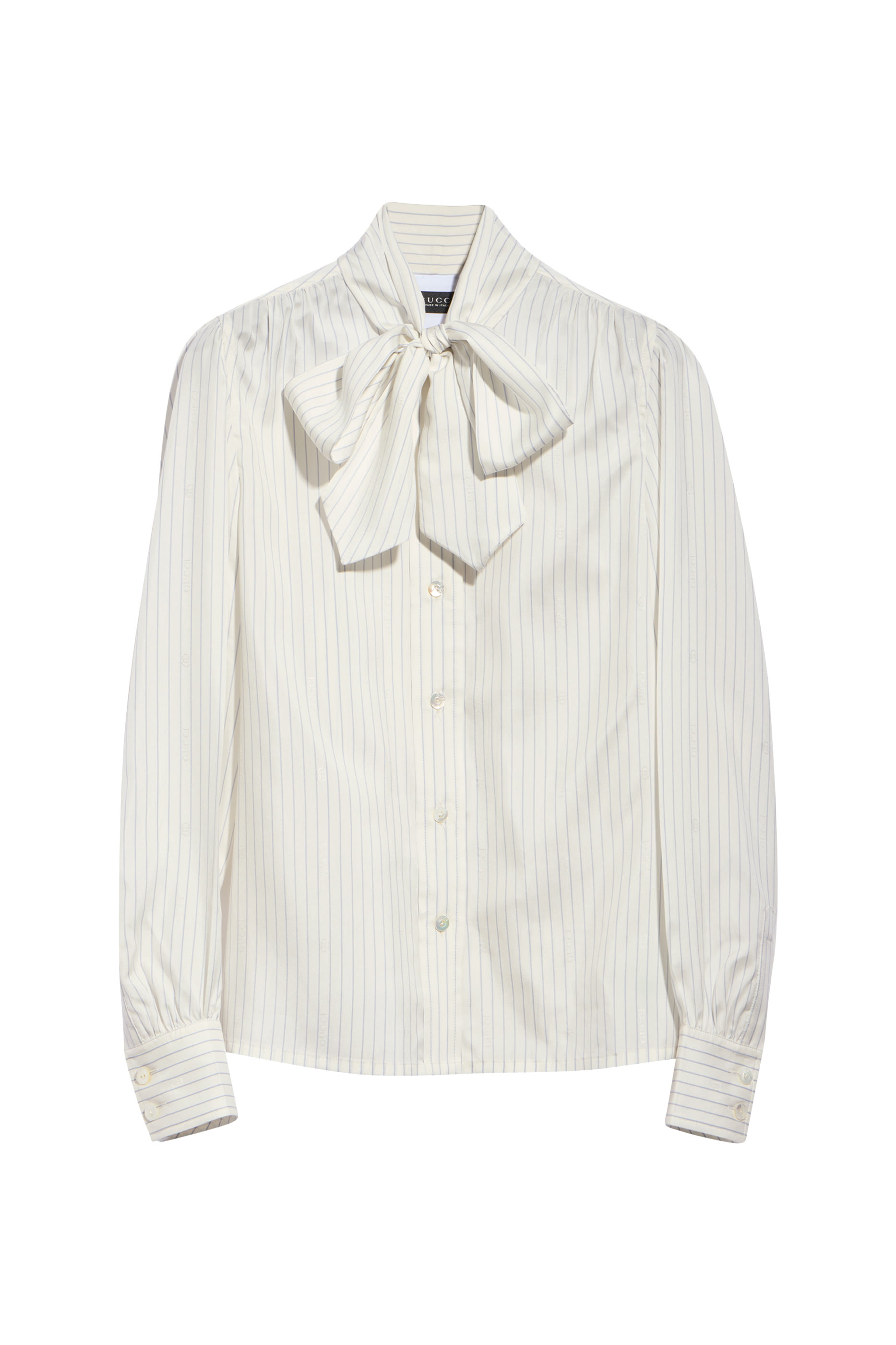 Pinstripe Bow Shirt