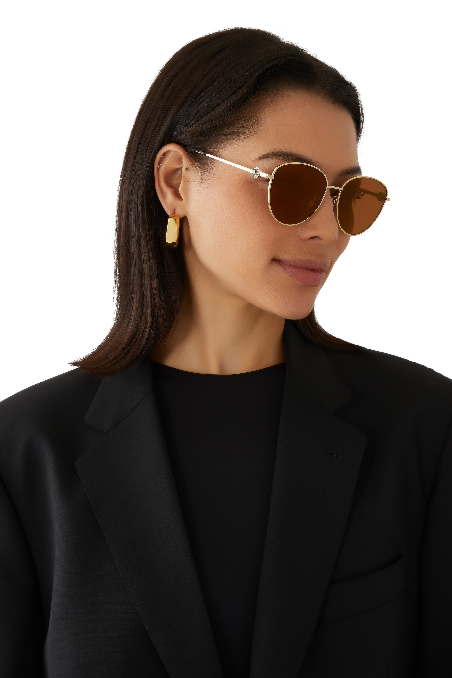 Bvlgari Bvlgari Gold Round Sunglasses
