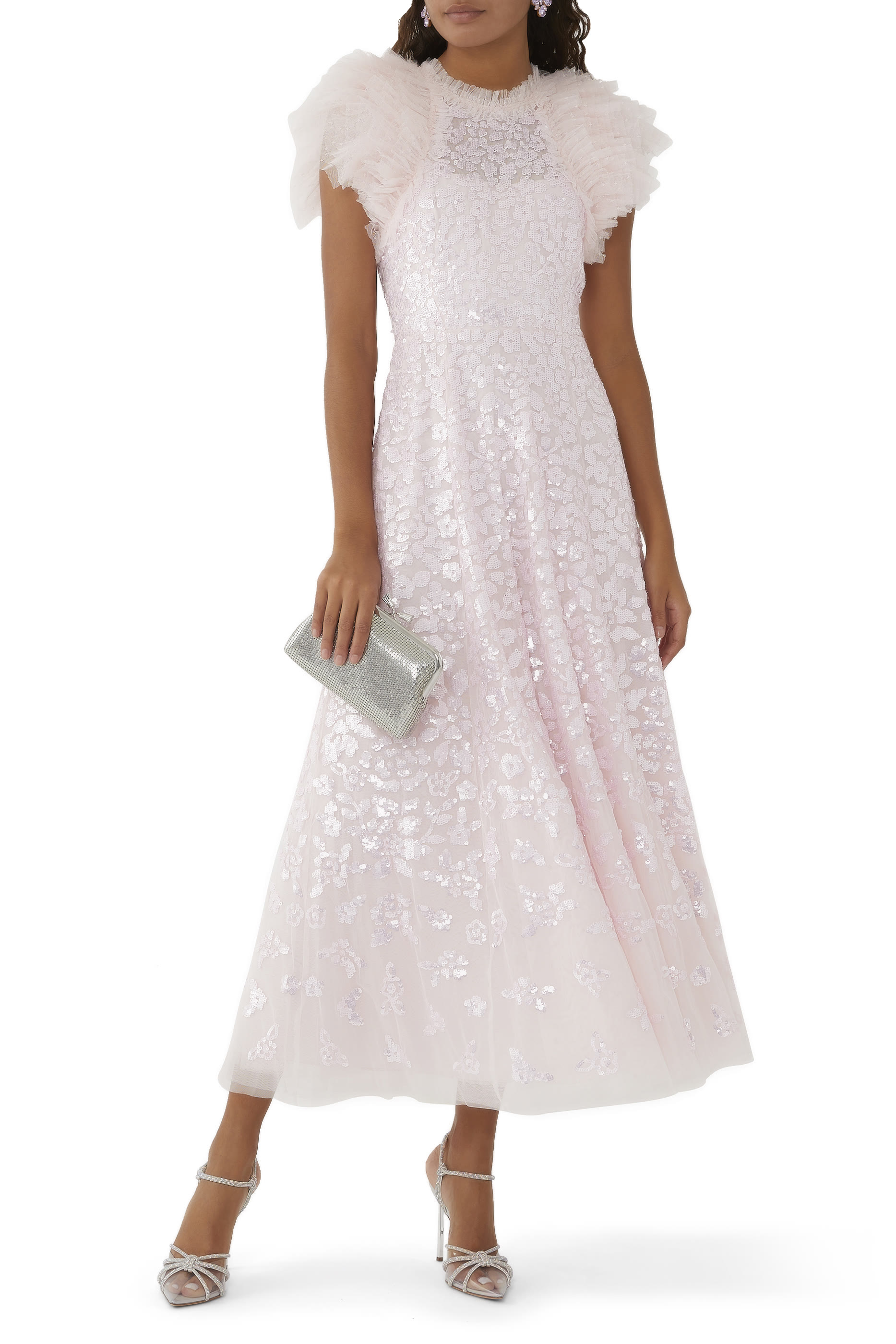 Sequin Rose Gloss Ankle Gown