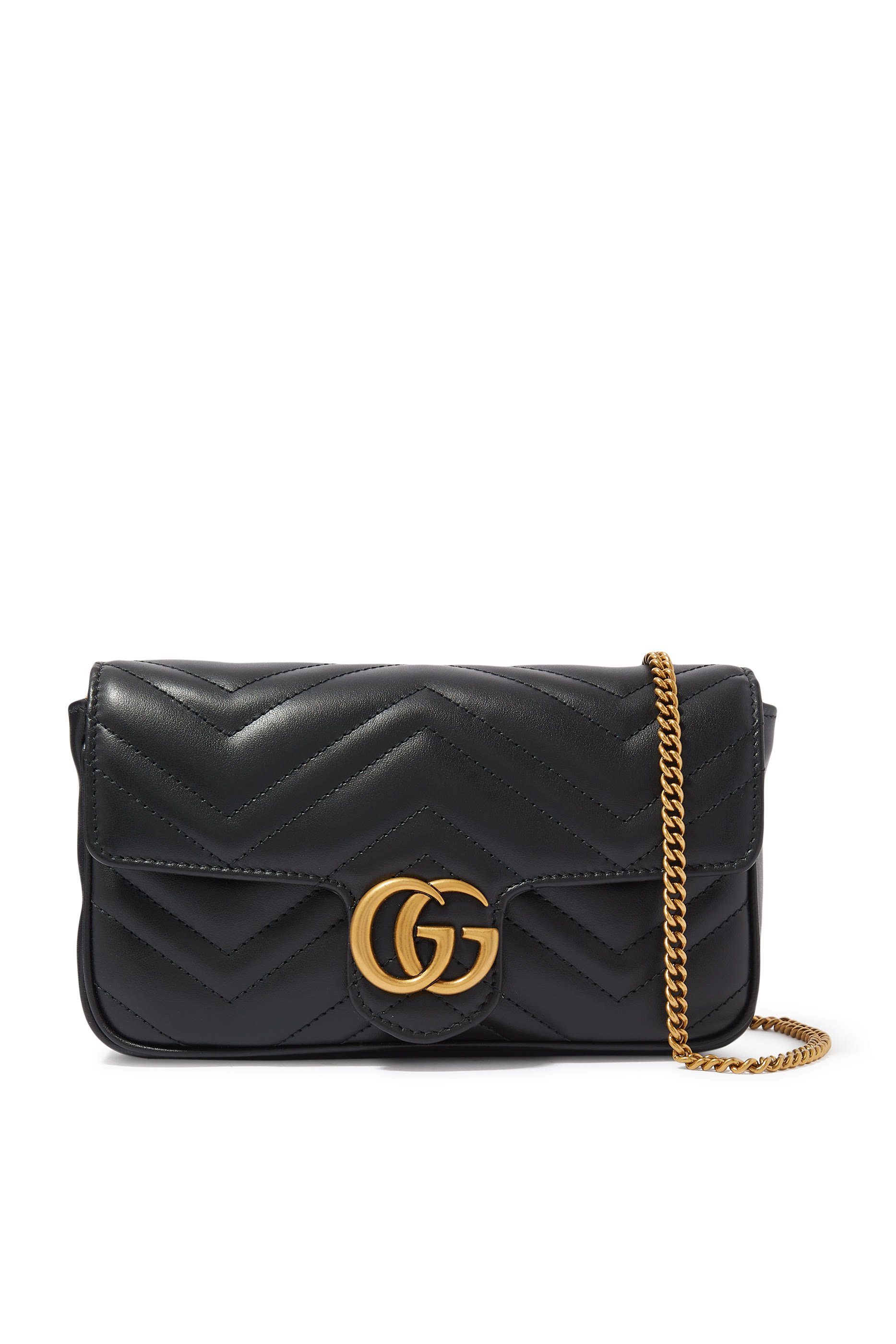 GG Marmont Mini Card Case Chain Wallet