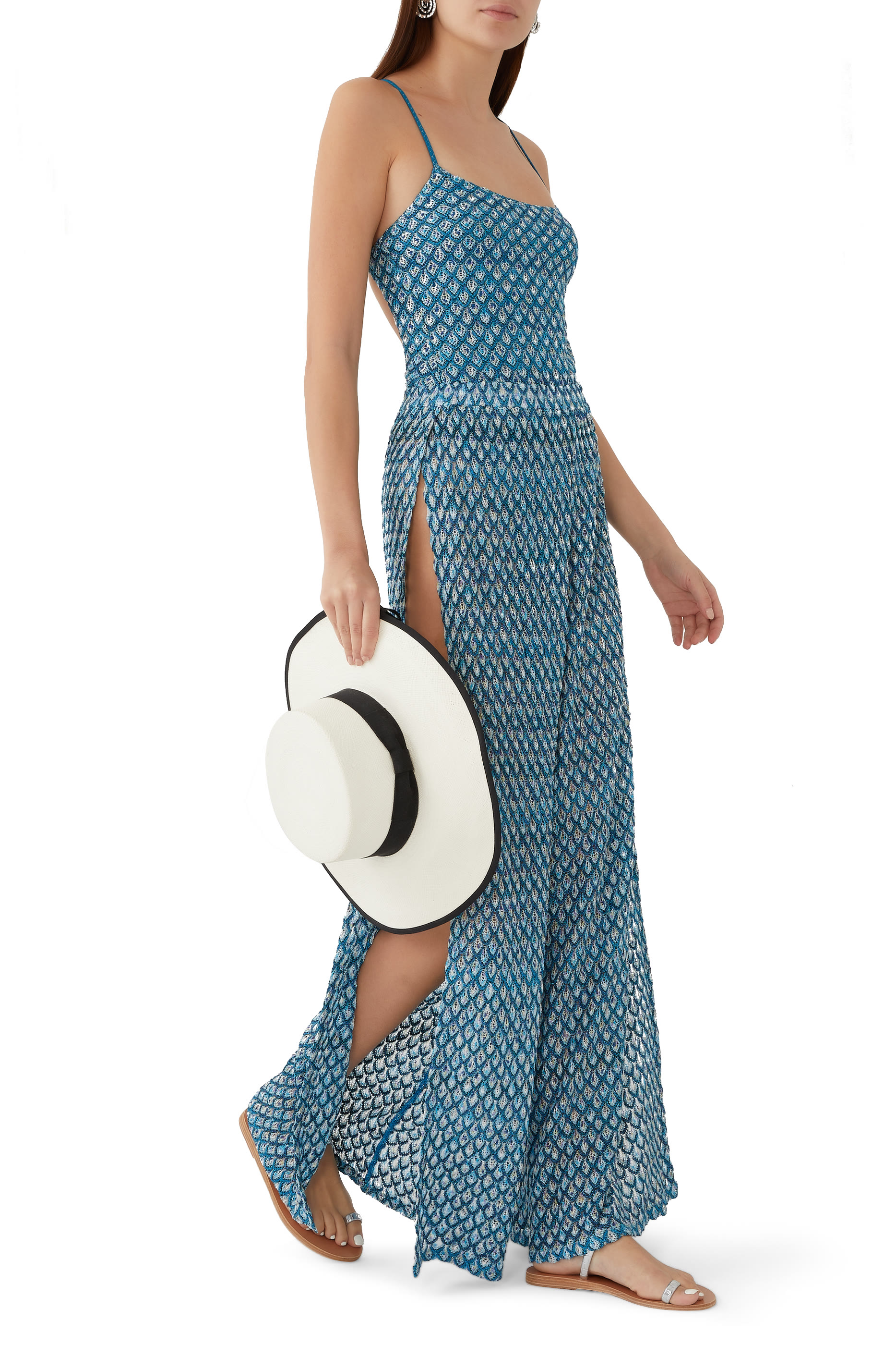 Exclusive Mare Lace Raschel Wide Leg Pants