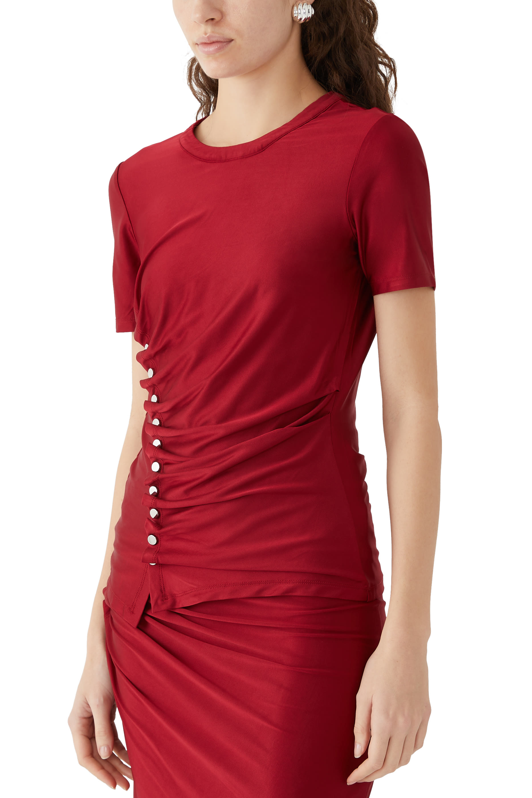 Short Sleeves Draped Top