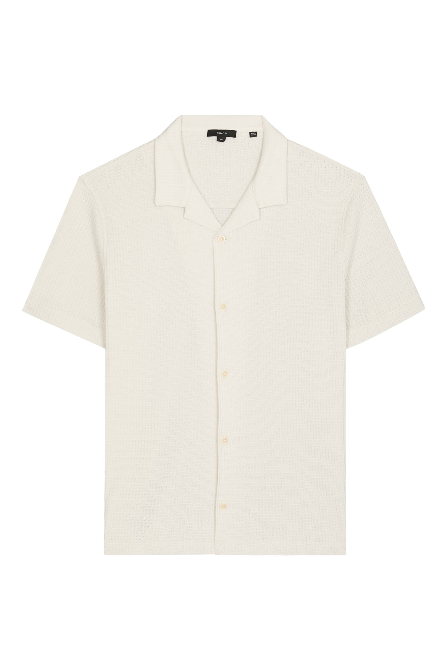 Macro-Waffle Cotton-Blend Cabana Shirt