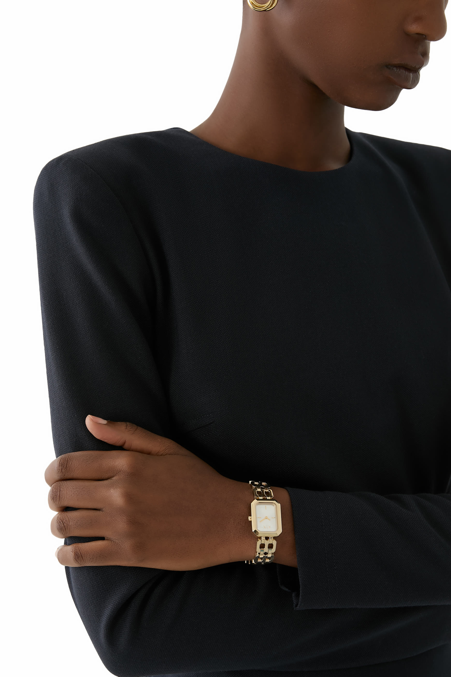 Two-Hand Gold-Tone Stainless Steel Watch