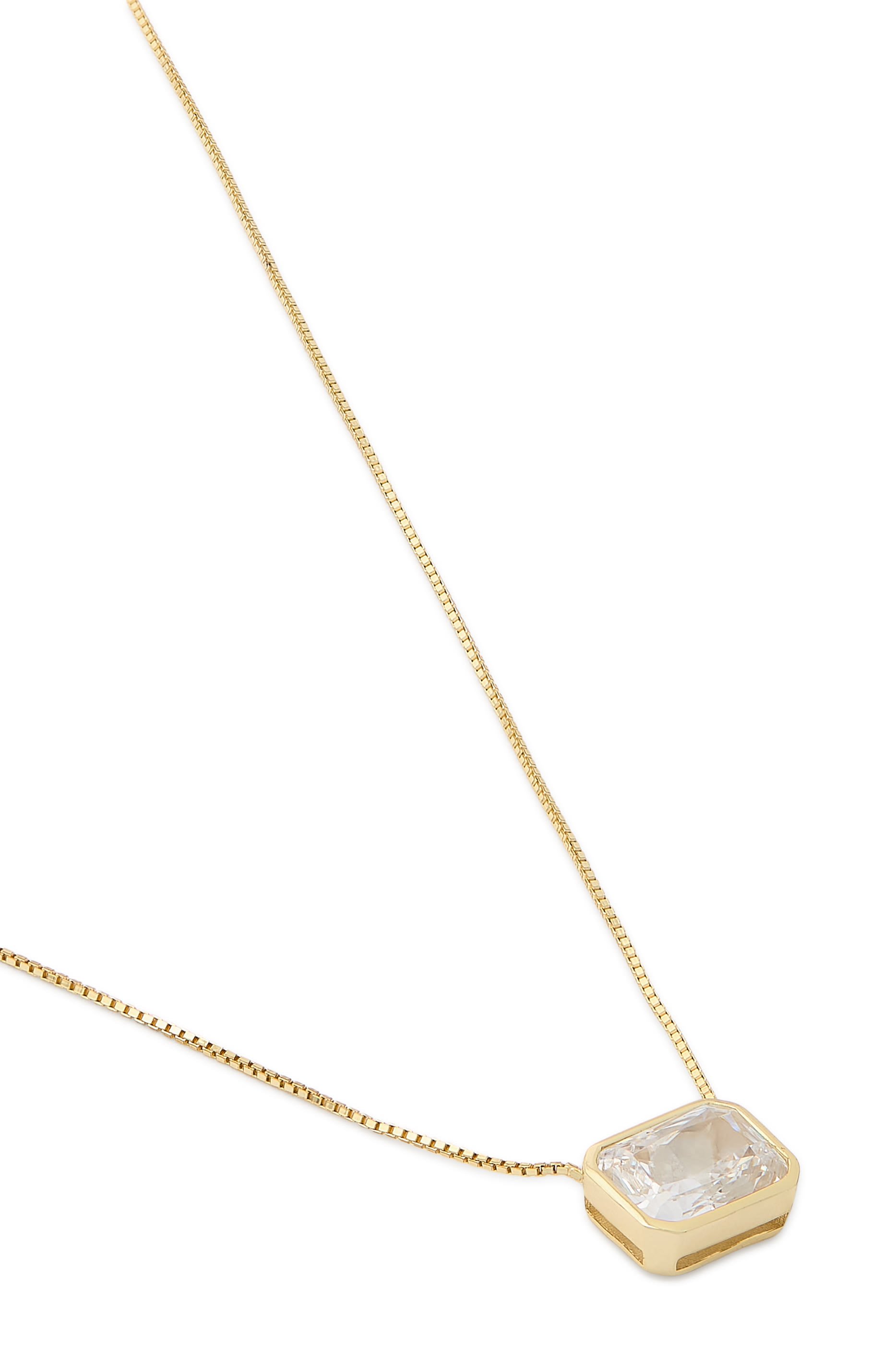 Emerald Baguette Necklace