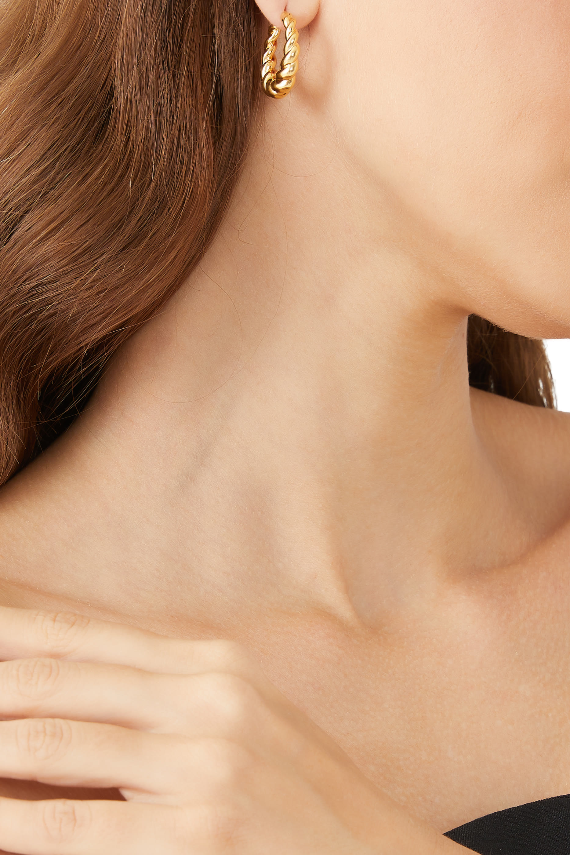 Twisted Tidal Medium Hoop Earrings, 18k Recycled Gold Plated on Brass