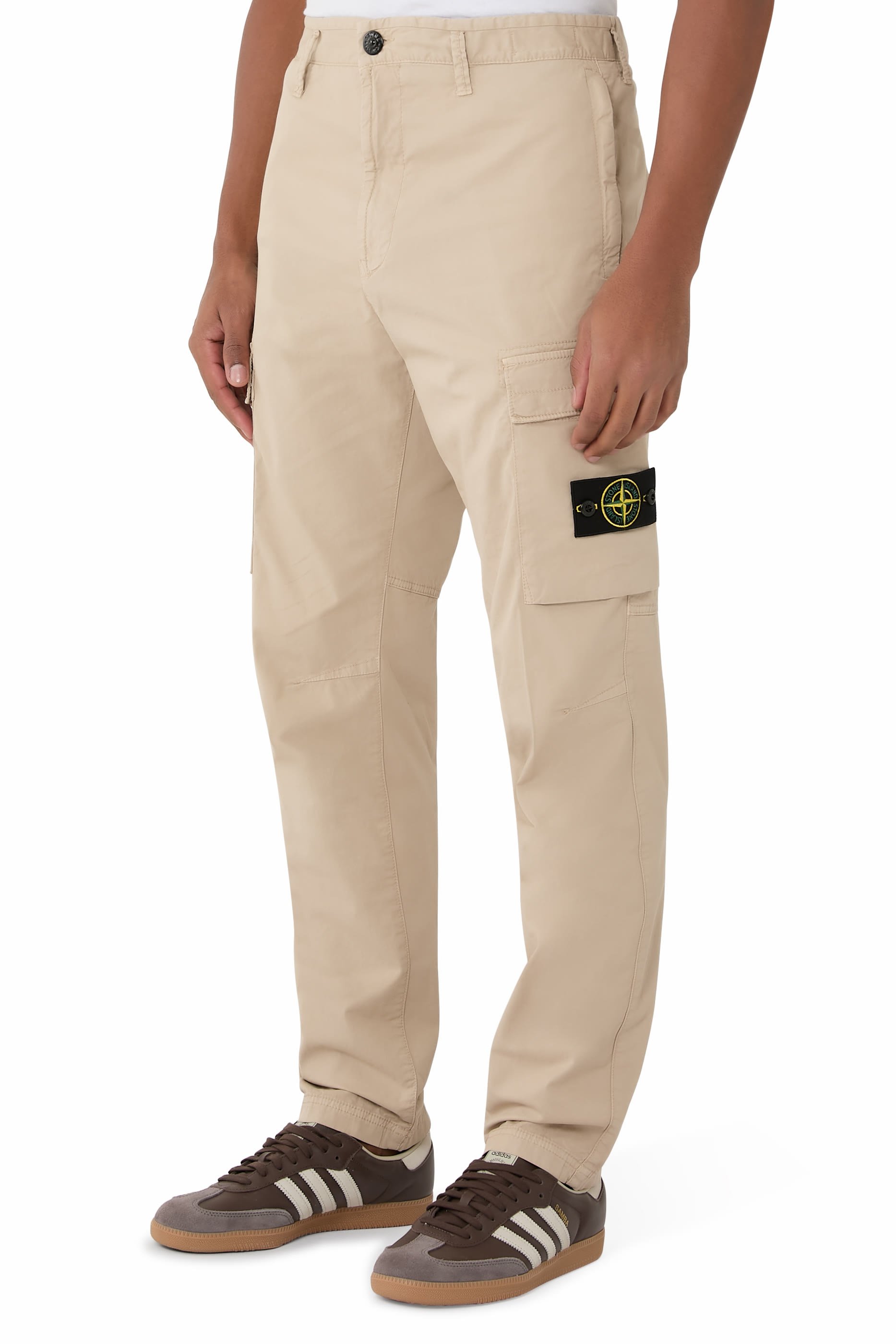 Supima® Cotton Twill Stretch Cargo Trousers
