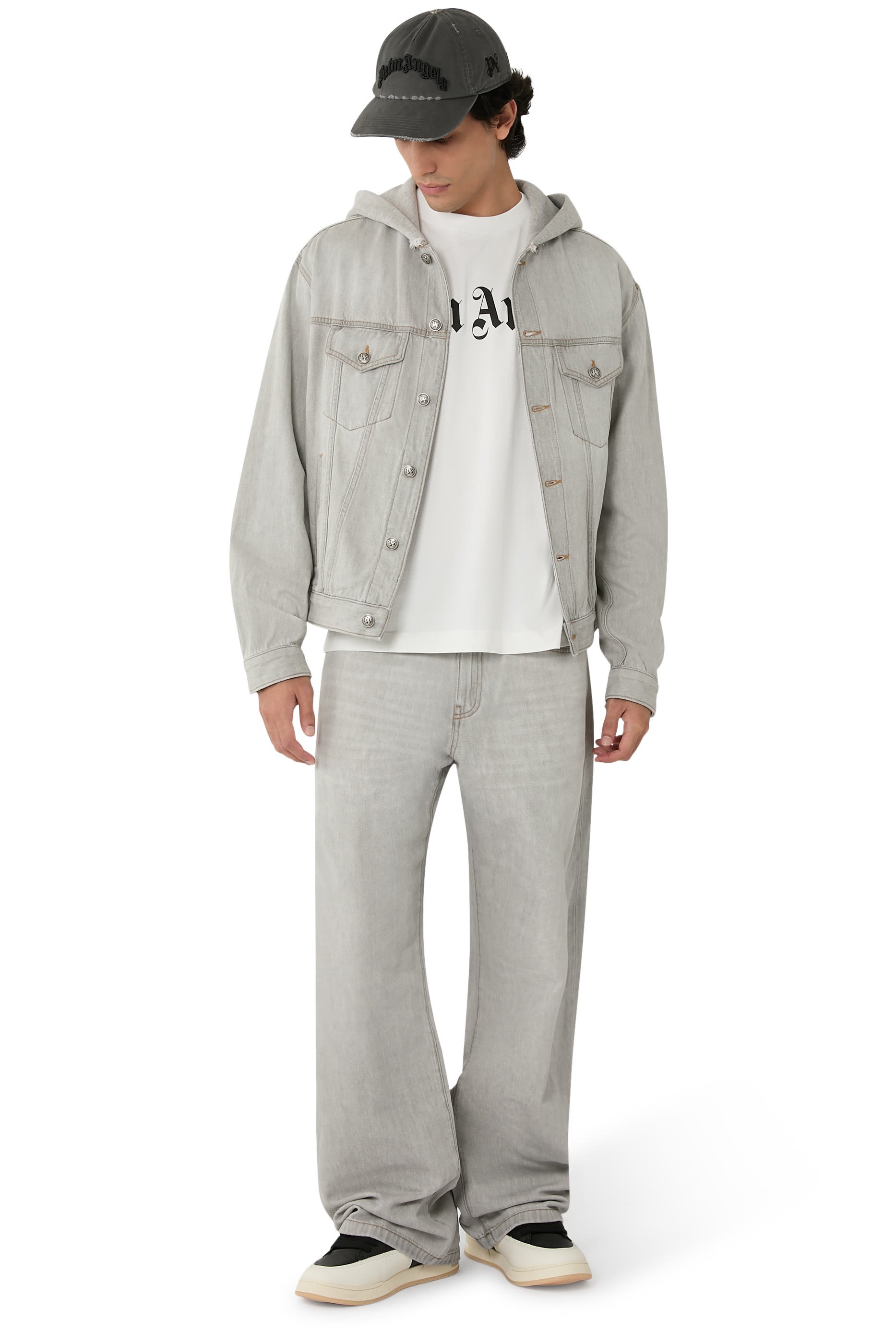 Curved Logo Denim Jacket