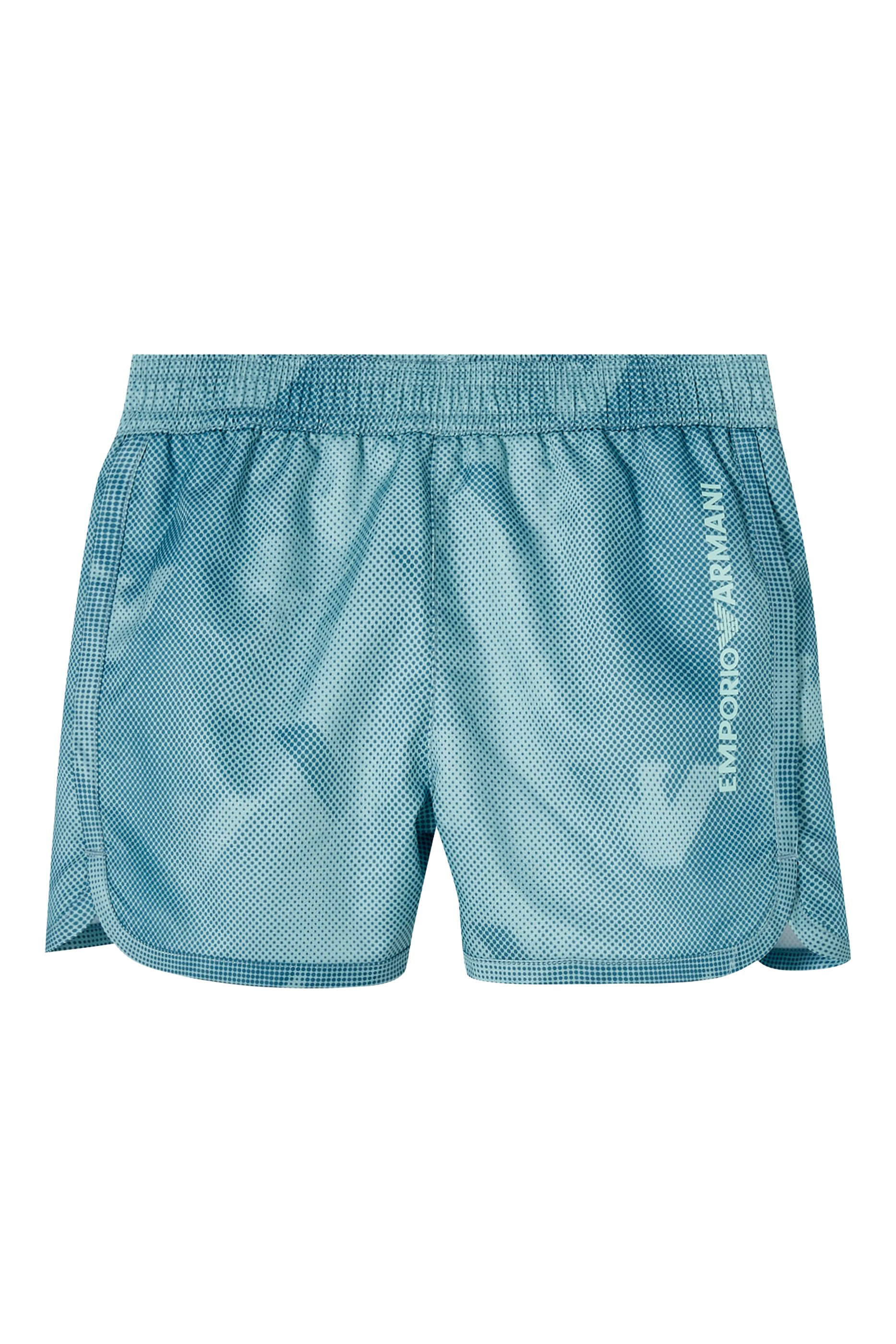 Kids All-Over Eagle Logo Nylon Swim Trunks