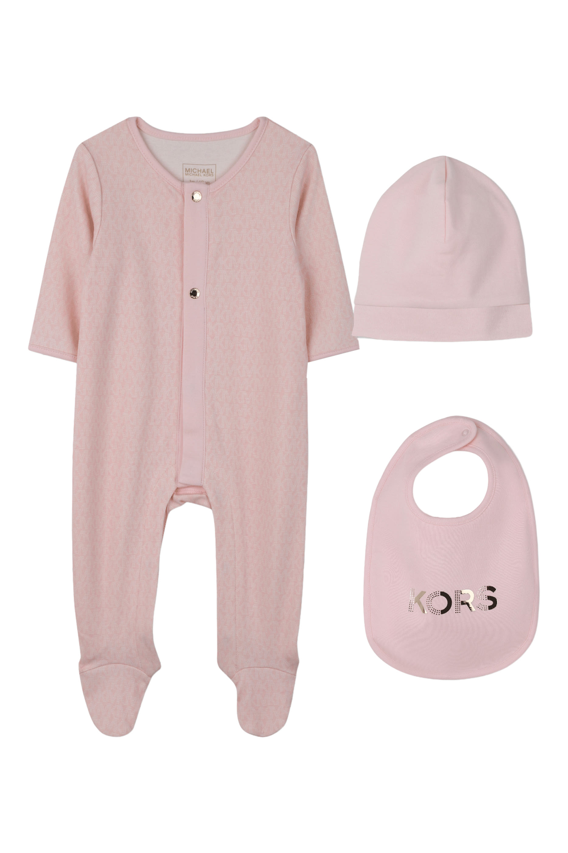 Kids  Cotton Bodysuit, Bib & Hat Set