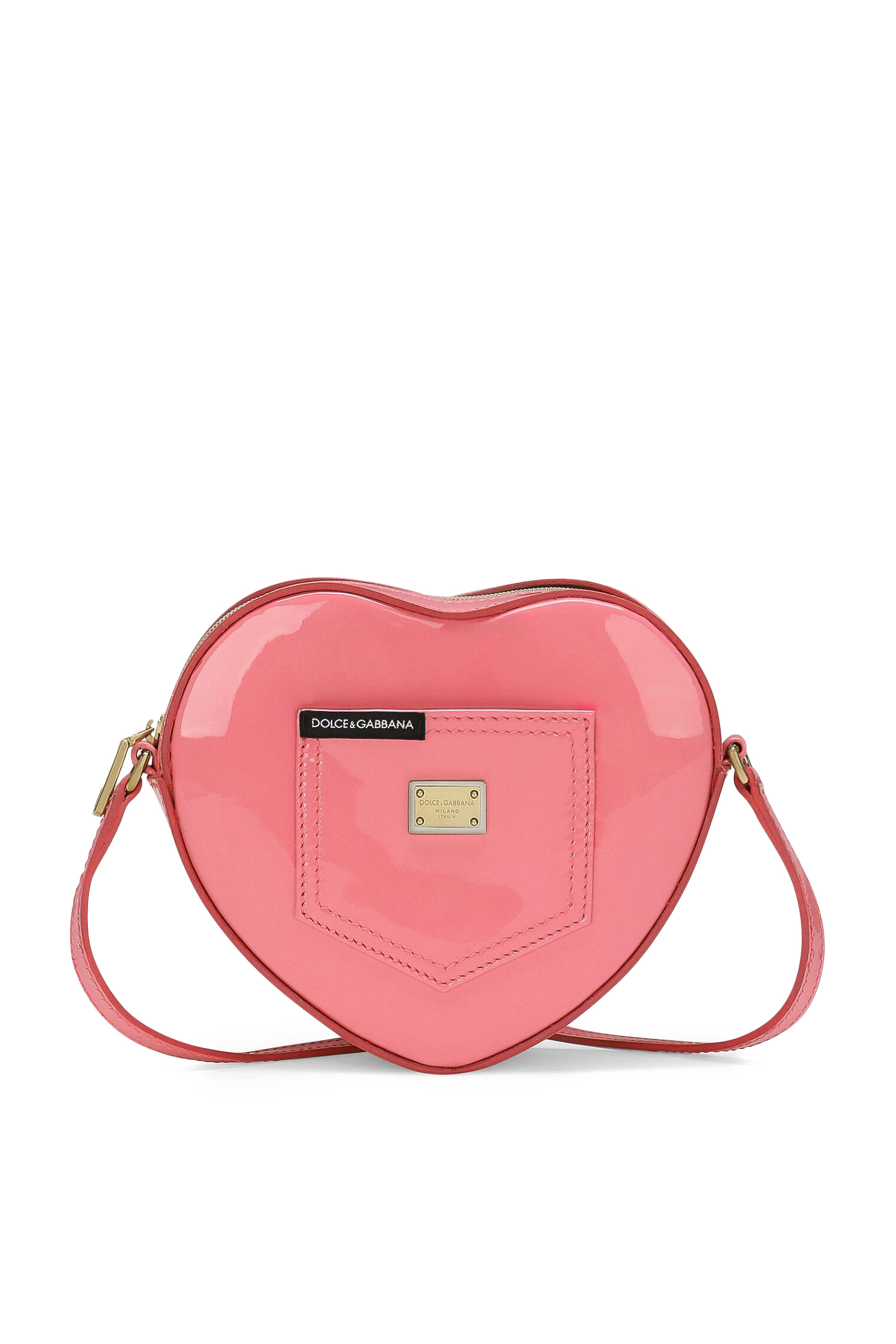 Kids Patent Leather Heart Bag