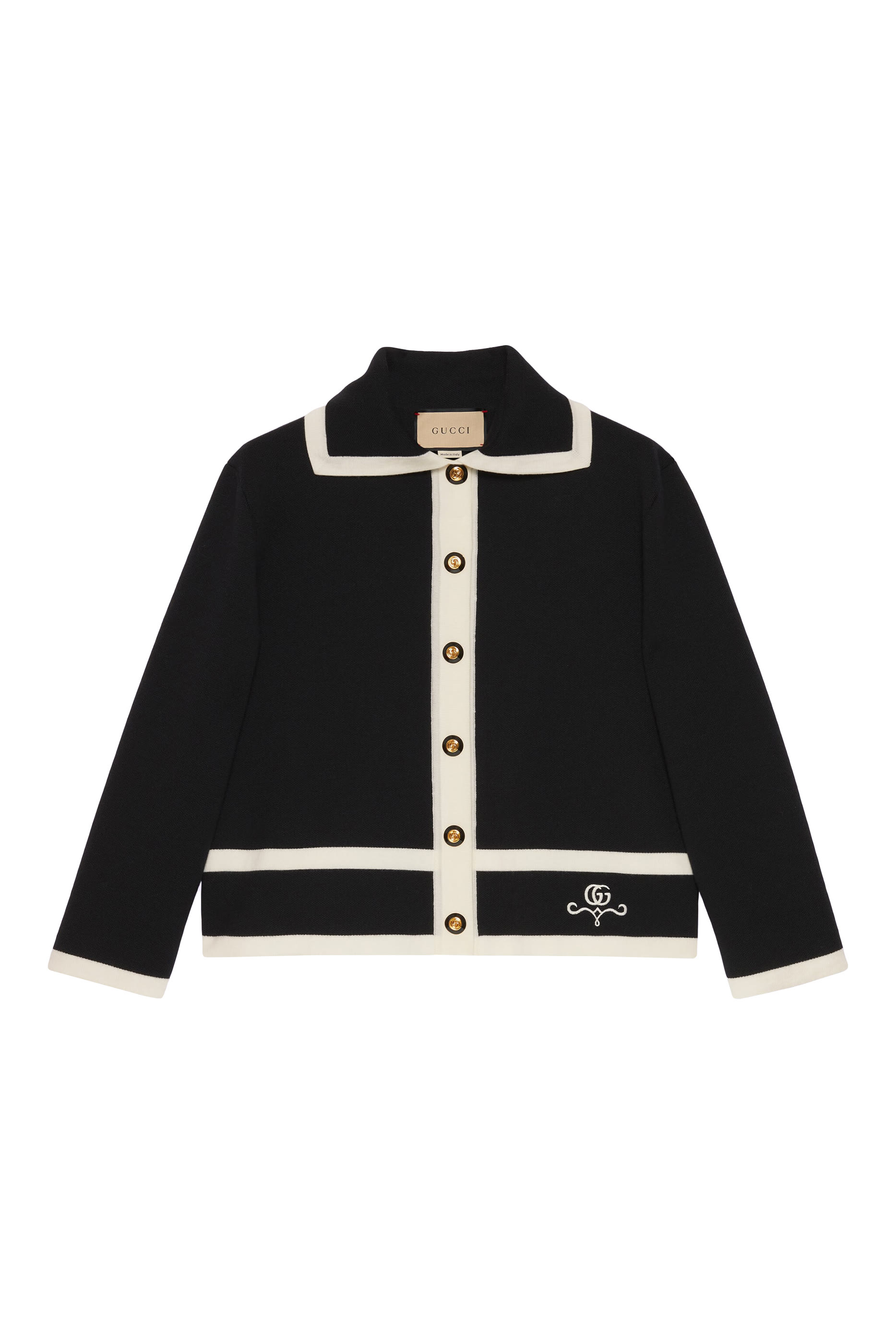 Wool GG Piquet Jacquard Polo Shirt