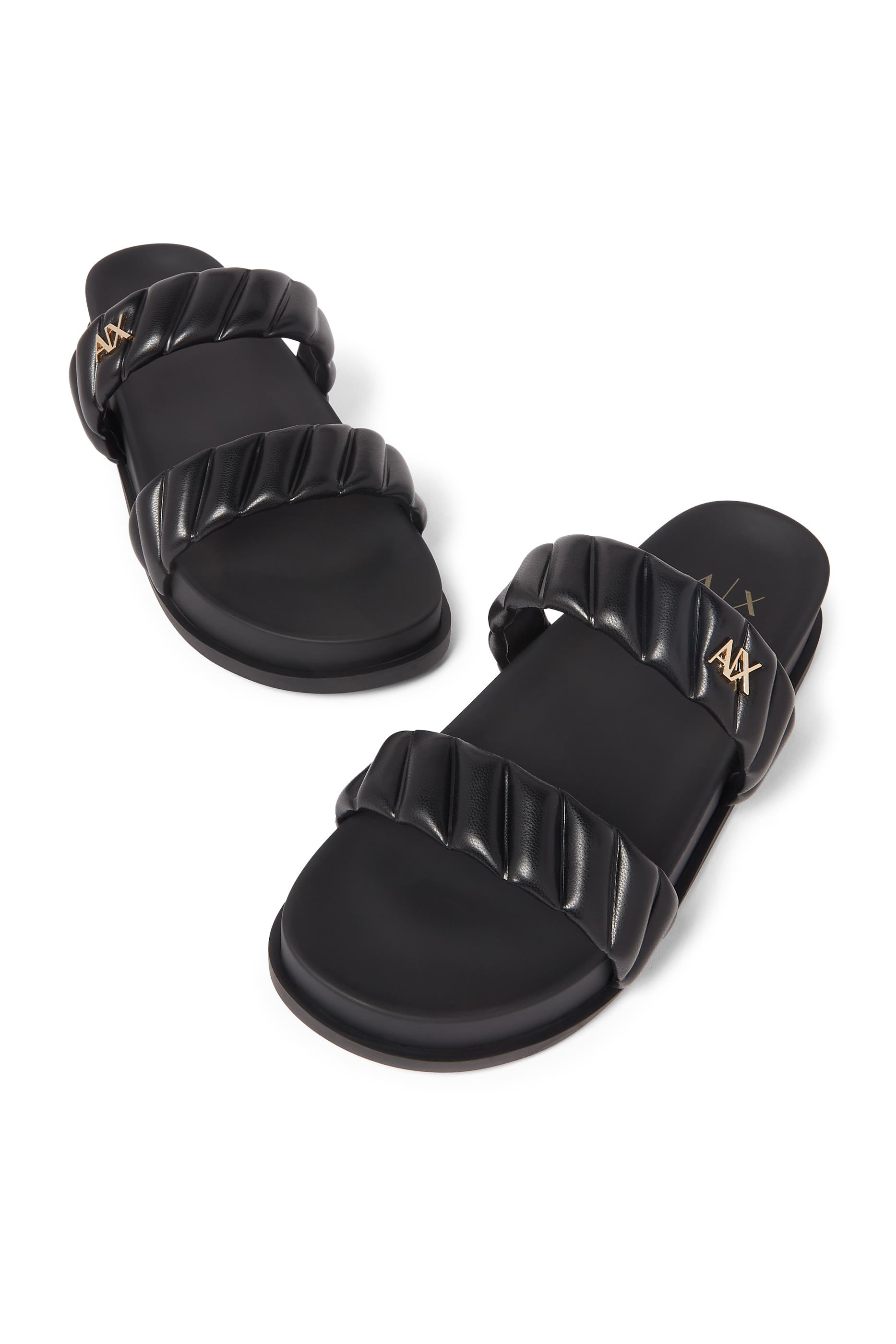 AX Logo Flat Sandals