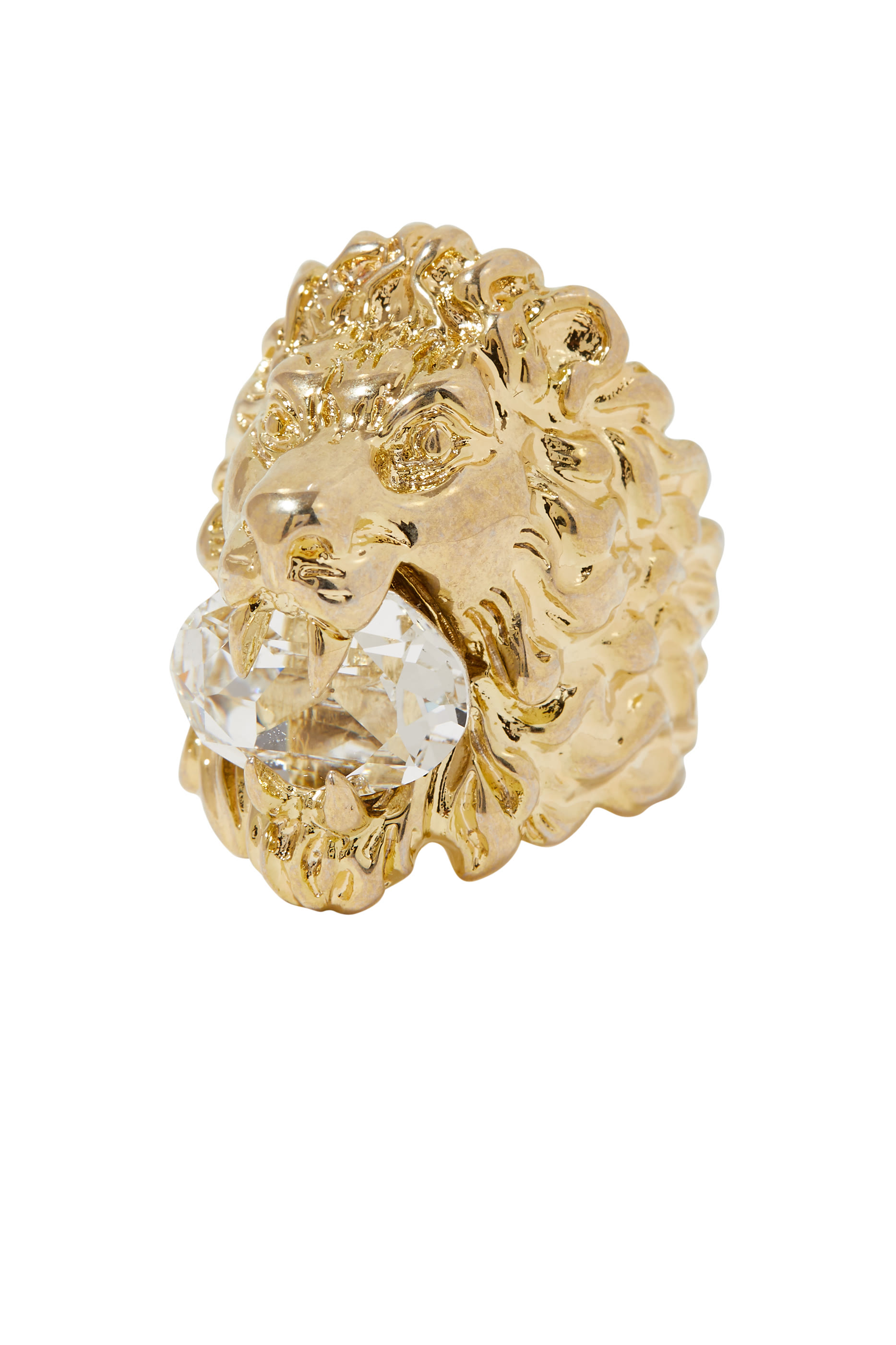 Crystal Lion Head Ring