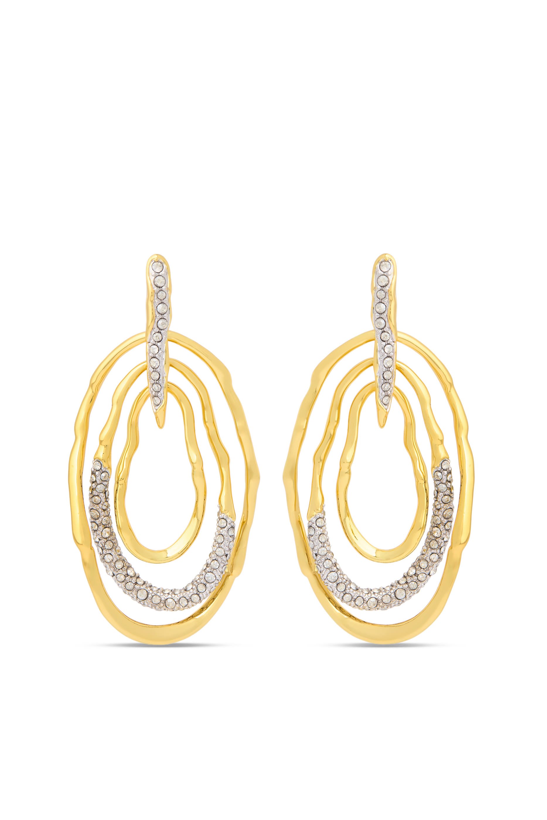 Solanales Crystal Pav&eacute; Mobile Post Earrings