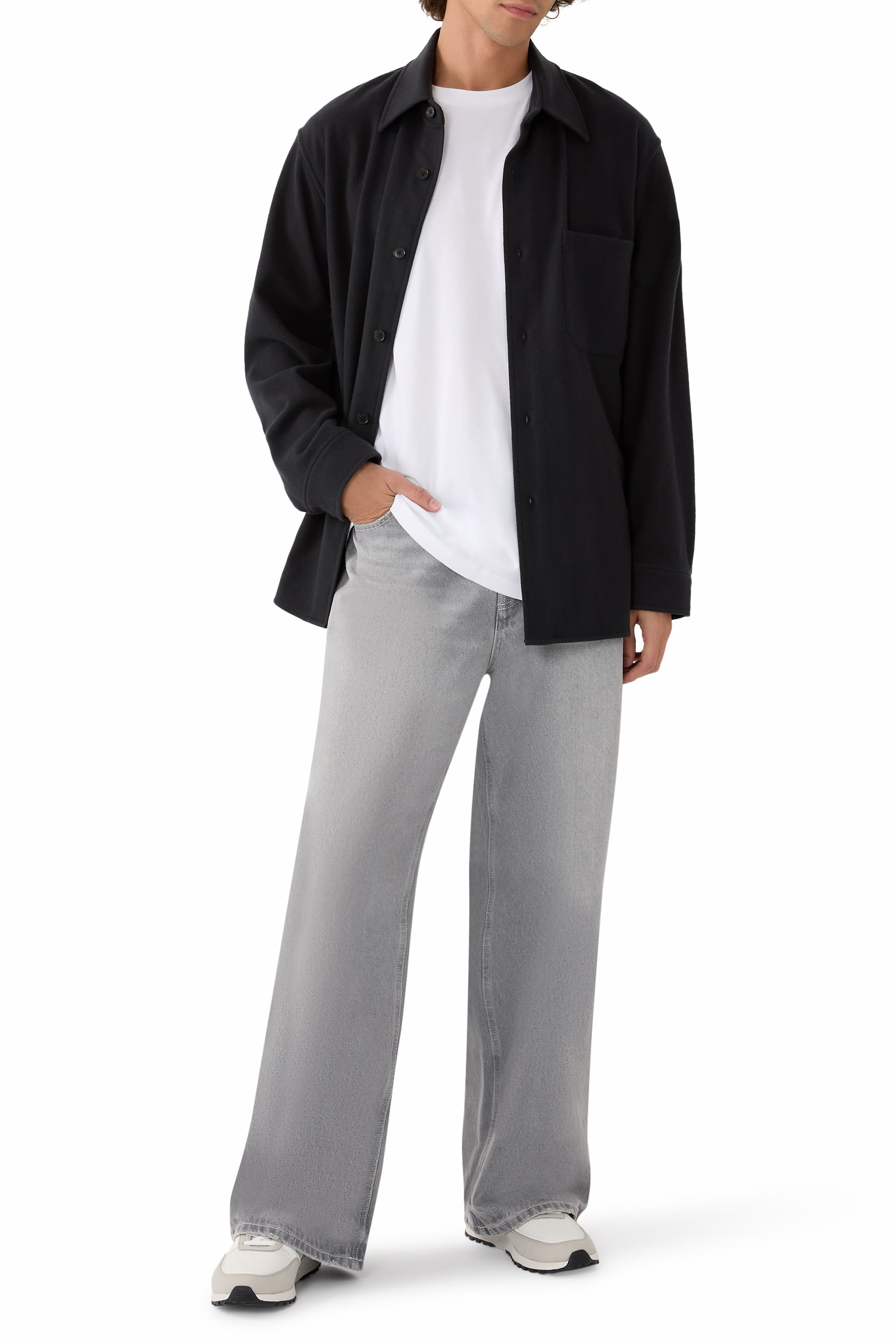 Brushed Super Fine Wool Flannel Shirt